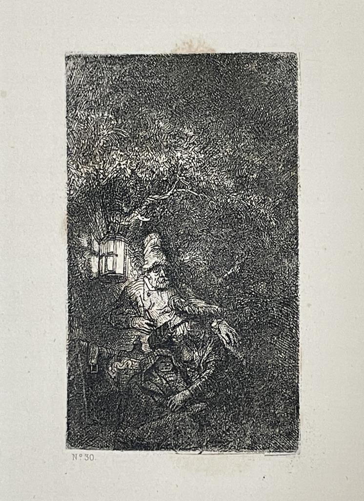 Rembrandt van Rijn - Repos en Egypte Effet De Nuit (After): Artist: Rembrandt van Rijn Title: Repos en Egypte Effet De Nuit Year: 1897 Dimensions: 17 5/8in. by 12 3/8in. Edition: From the rare limited edition of 500 Publishe