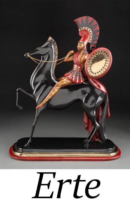 Erte - Amazon: Artist: Erte Title: Amazon Year: 1985 Dimensions: 16 3/4 x 13 1/2 in. Edition: From the rare limited edition of 375 Publisher: ART RENAISSANCE, DS Medium: Cold painted and partial gilt bronze