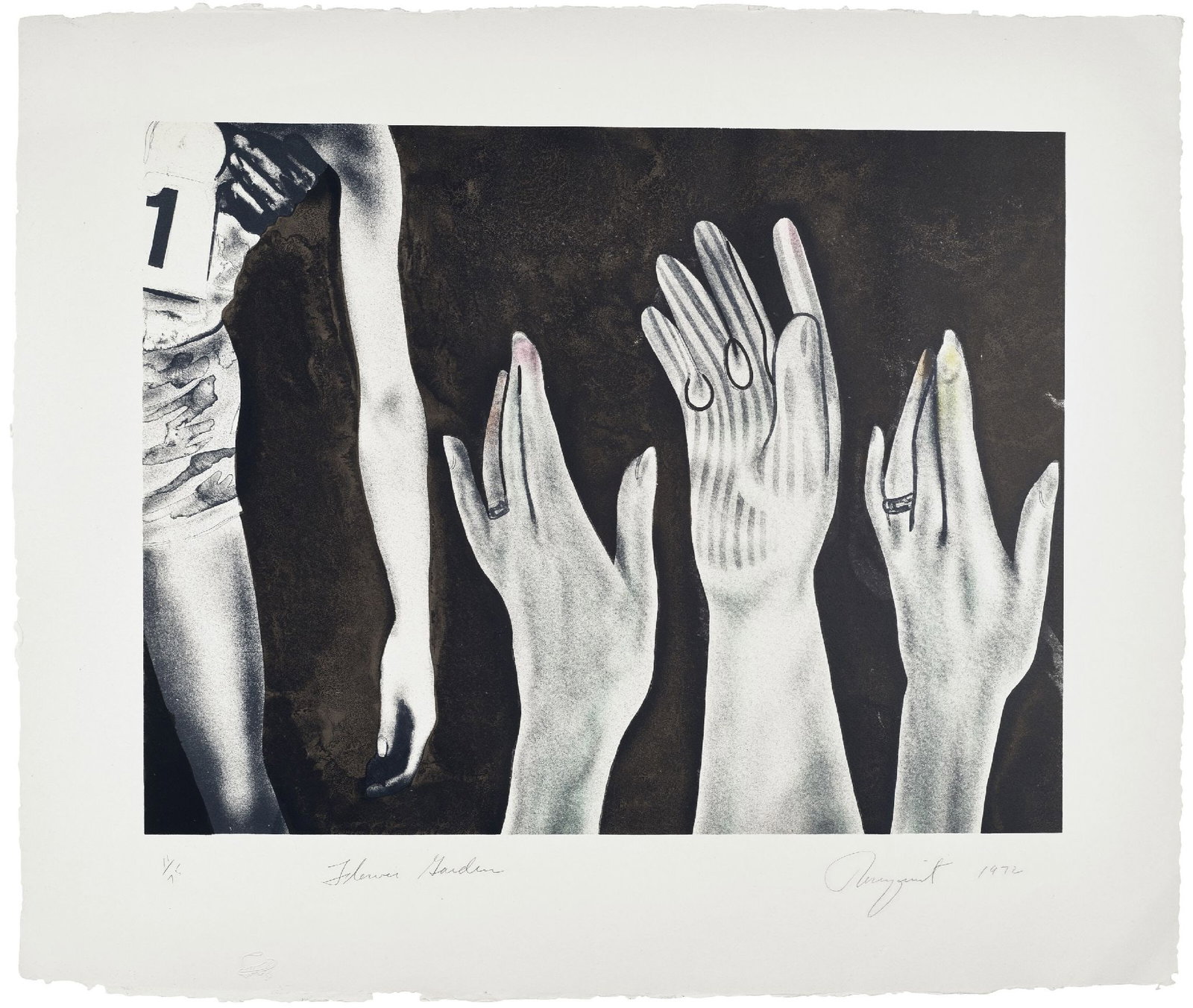 James Rosenquist - Flower Garden: Artist: James Rosenquist Title: Flower Garden Year: 1972 Dimensions: 30 3/4 x 36 3/8 in. Edition: from the limited edition of 75 Publisher: Petersburg Press, London and New York Suite: Tube Medium: