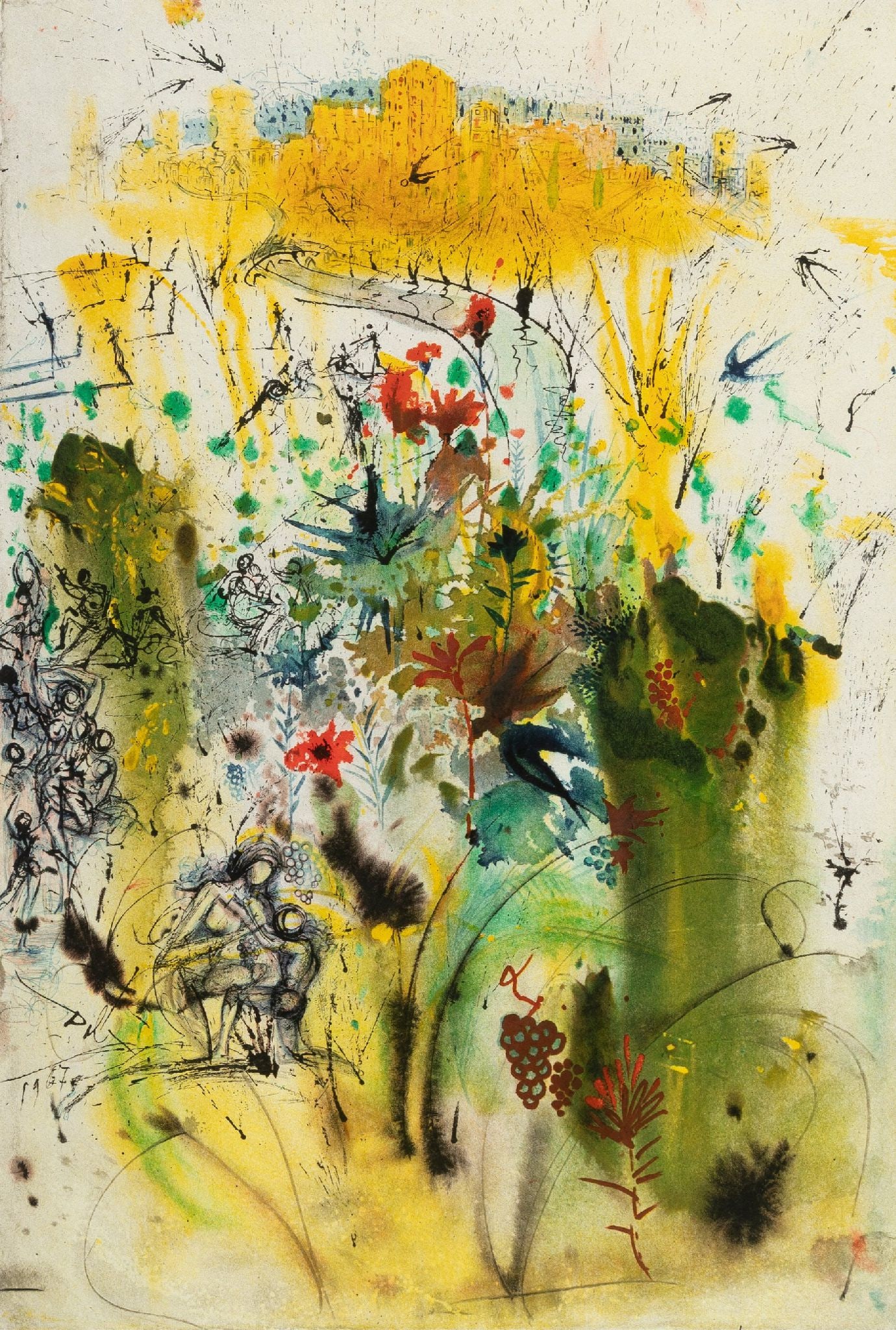 Salvador Dali - The Land Come To Life...: Artist: Salvador Dali Title: The Land Come To Life... Year: 1968 Dimensions: 25 x 19 5/8 in. Edition: 74 from the limited edition of 250 Publisher: Shorewood Press, New York Suite: Aliyah Medium: