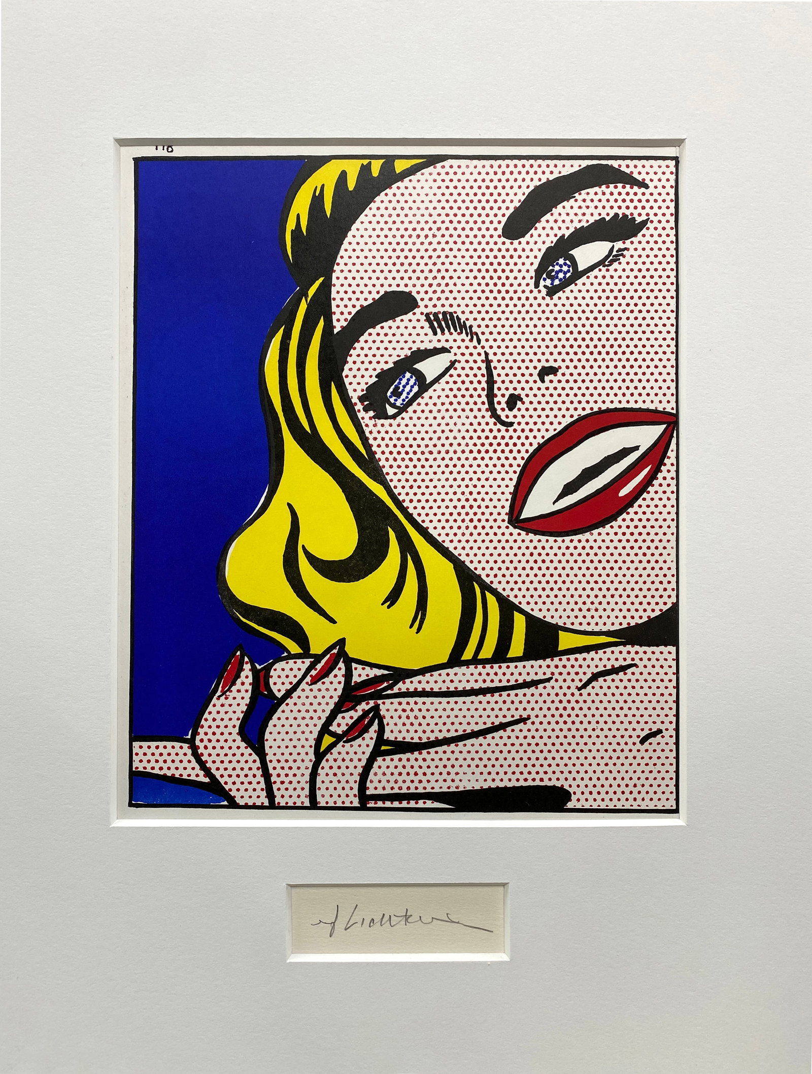 Roy Lichtenstein - Girl: Artist: Roy Lichtenstein Title: Girl Year: 1964 Dimensions: 12 5/8in. by 10 5/8in. Edition: From the Rare Limited Edition of 100 Publisher: E. W. Kornfeld Bern