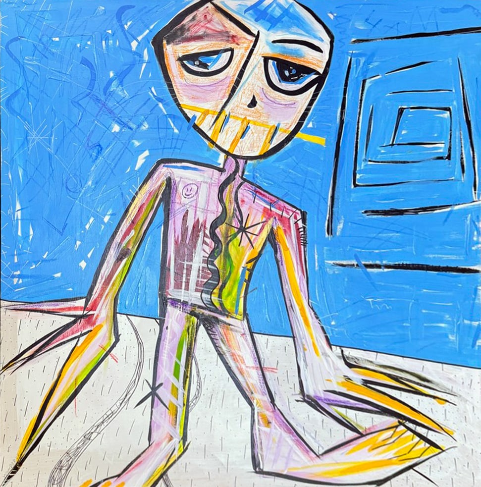 Matthew Steinberg - Wonderer: Artist: Matthew Steinberg Title: Cherry Tree Year: 2022 Dimensions: 37 x 37 in. Edition: Hand painted One-of-a-kind work of art Medium: Hand painted Acrylic on Luan wood panel Condition: Excellent