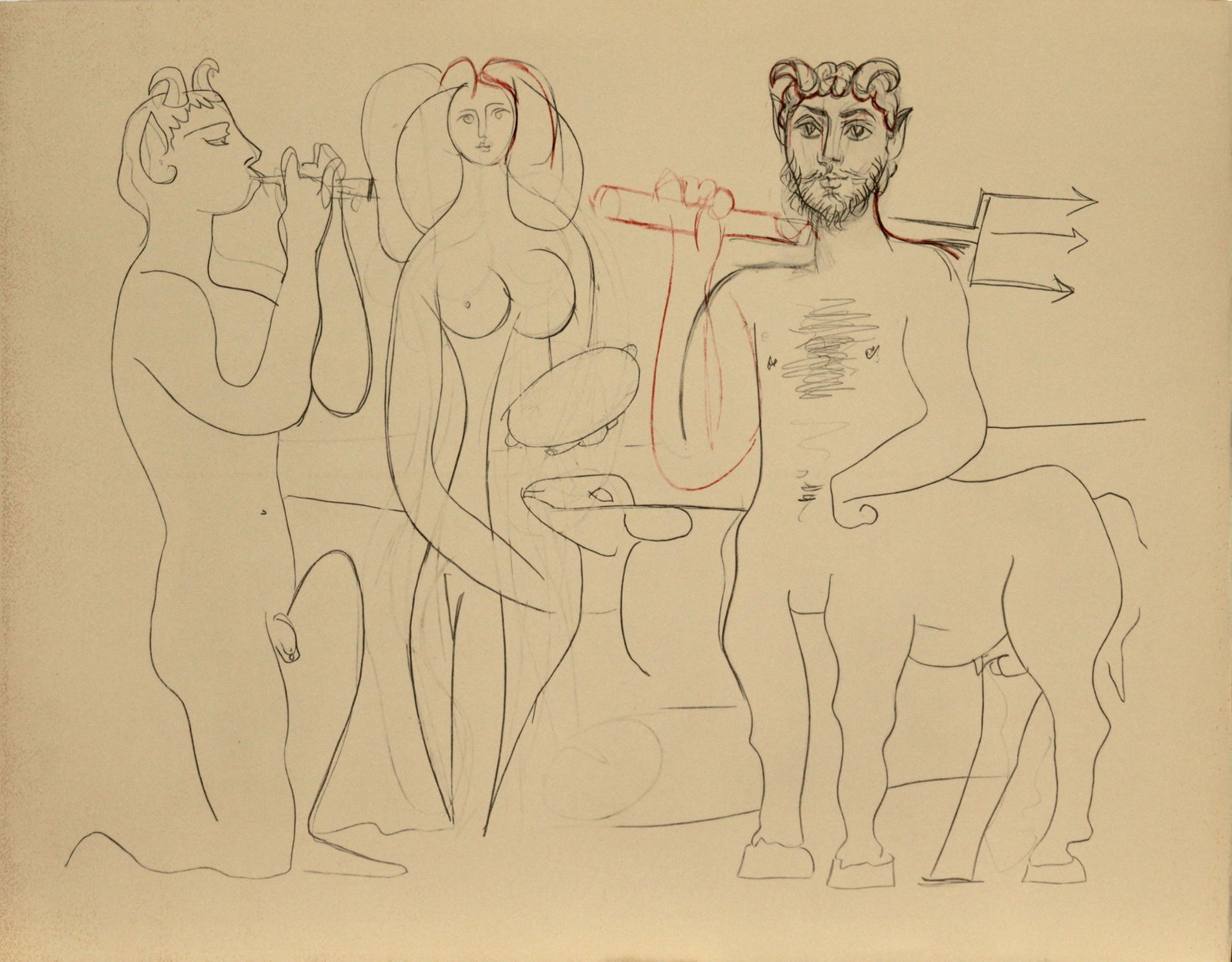 Pablo Picasso - Untitled from ""Mes dessins d'Antibes"": Artist: Pablo Picasso Title: Untitled from ""Mes dessins d'Antibes"" Year: 1946 Dimensions: 20 x 26 in. Edition: Numbered From the Rare Limited Deluxe French Edition of 200