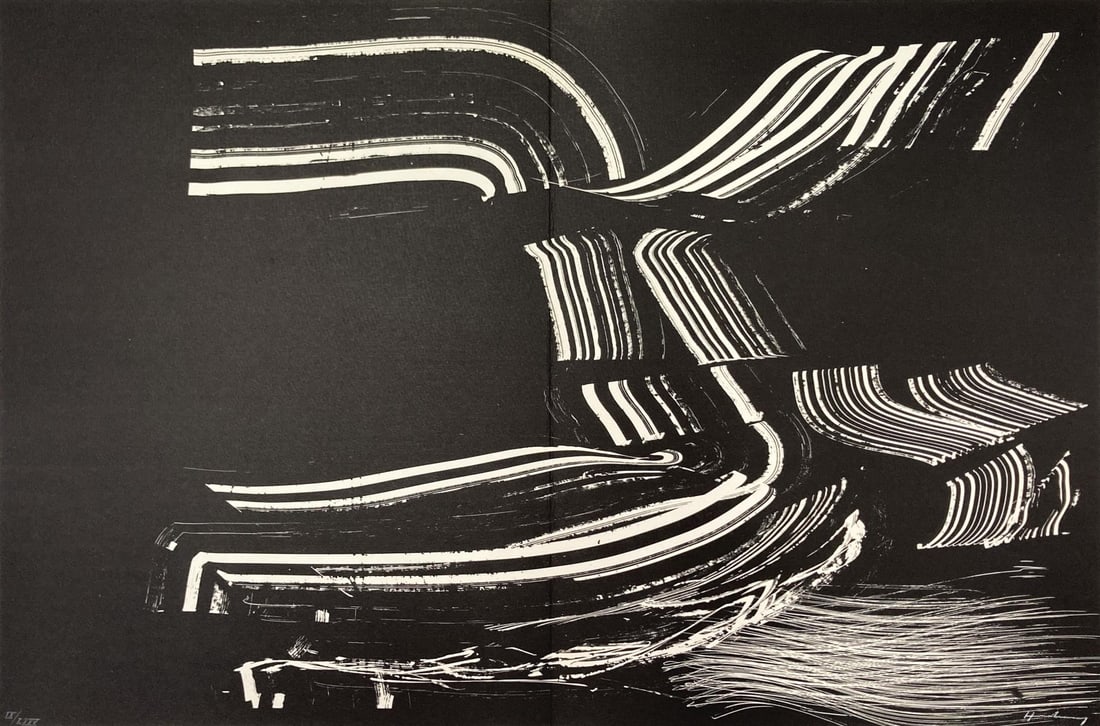 Hans Hartung - Lithograph XII from Farandole: Artist: Hans Hartung Title: Lithograph XII from Farandole Year: 1971 Dimensions: 20in. by 30in. Edition: Numbered from the Rare Limited Edition Publisher: Polig