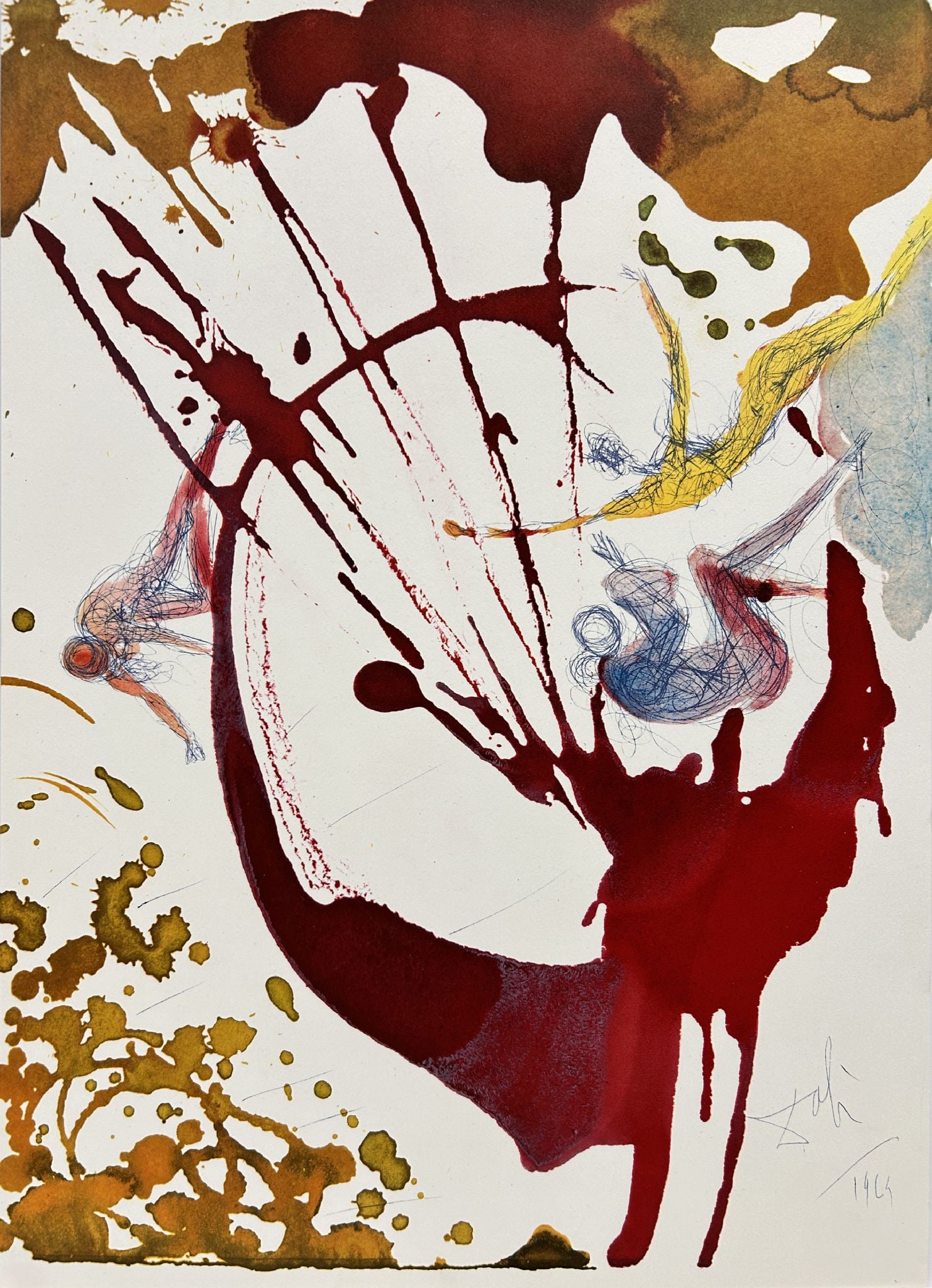 Salvador Dali - In The Beginning God Created Heaven and Earth (from Biblia Sacra): Artist: Salvador Dali Title: In The Beginning God Created Heaven and Earth (from Biblia Sacra) Year: 1969 Dimensions: 19 x 13 3/4 in. Edition: from the rare Limited Edition of 1499 Publisher: Rizzoli