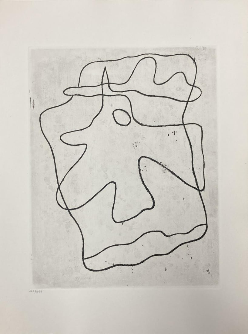 Jean Arp - Untitled VII: Artist: Jean Arp Title: Untitled VII Year: 1960 Dimensions: 15in. by 11in. Edition: From the rare limited edition of 499 Publisher: La Rose Des Vents Medium: Original Etching on Rives Paper