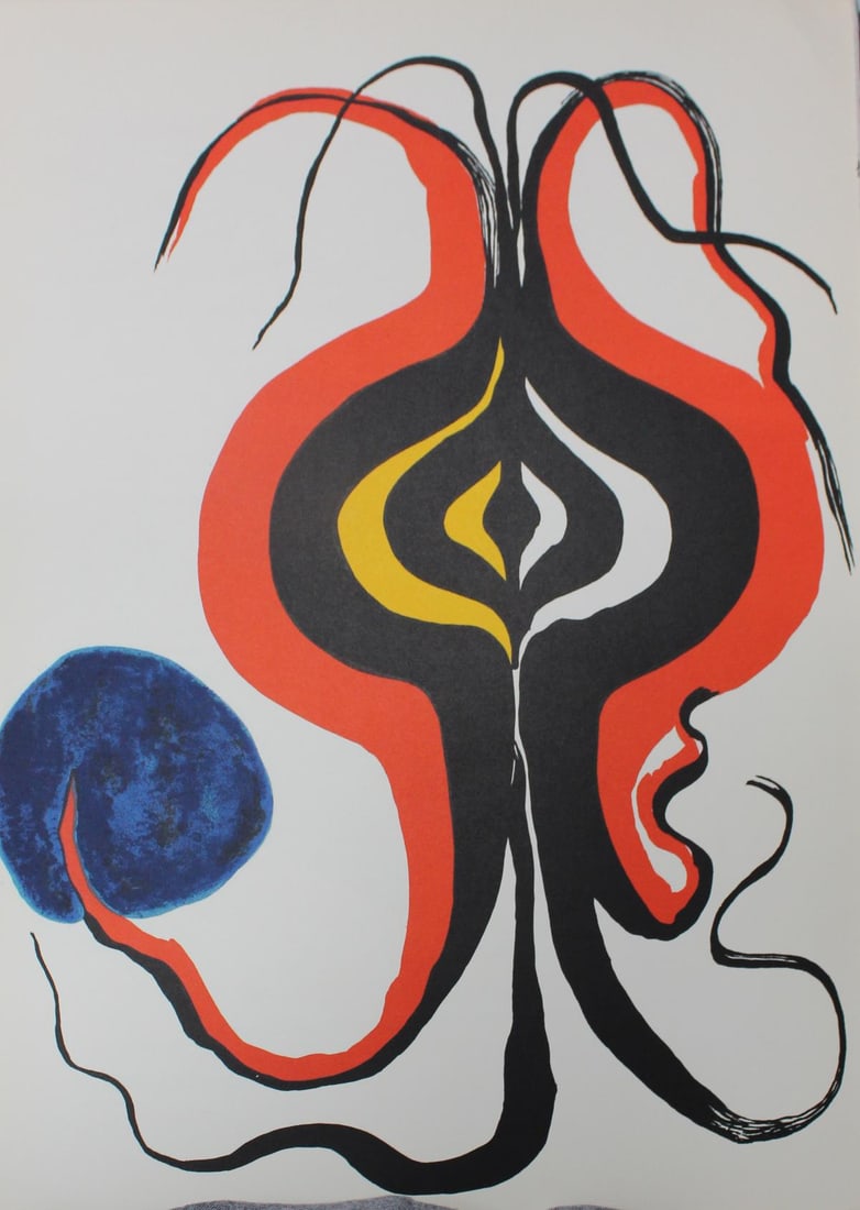 Alexander Calder - Squid: Artist: Alexander Calder Title: Untitled Year: 1963 Dimensions: 21in. by 15in. Edition: From the rare limited edition. Suite: Derriere Le Miroir Medium: Color lithograph on paper Condition: Excellent