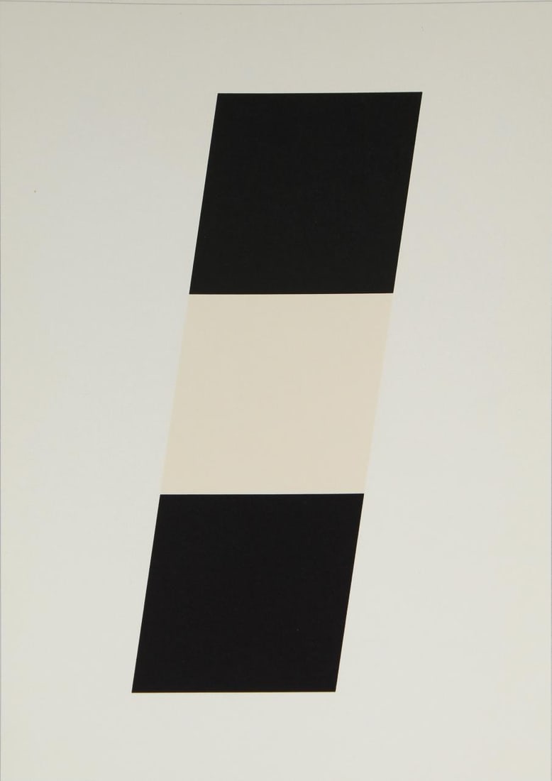 Ellsworth Kelly (After) - Black/White/Black: Artist: Ellsworth Kelly (After) Title: Black/White/Black Year: 1970 Dimensions: 6.5in. by 9.5in. Edition: From the rare limited edition Publisher: Gemini G.E.L. Los Angeles Medium: Offset lithograph