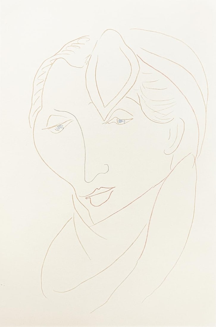 Henri Matisse - Dessin 7: Artist: Henri Matisse Title: Dessin 7 Year: 1950 Dimensions: 10 1/4in. by 16 1/4in. Edition: From the Rare Limited Edition Publisher: Les Editions Denoel Paris Suite: Poemes Medium: Lithograph in