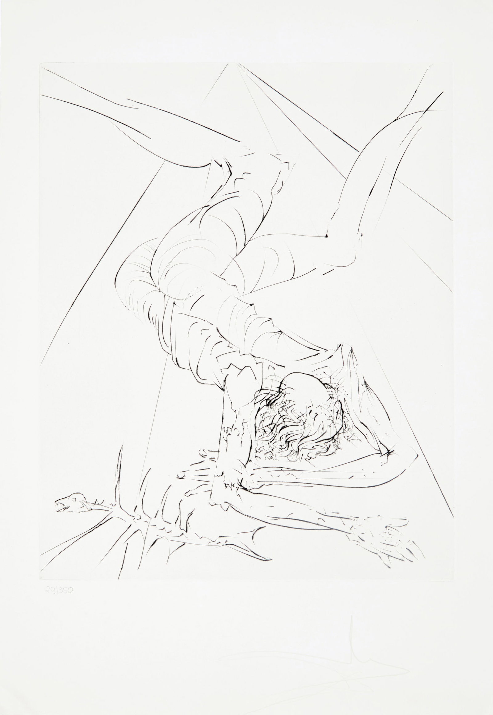 Salvador Dali - From "The Old Man and the Sea": Artist: Salvador Dali Title: Untitled from "The Old Man and the Sea" Year: 1974 Dimensions: 21 7/8in. by 15in. Edition: From the rare limited edition of 350 Publisher: Manus Press Stuttgart Suite: