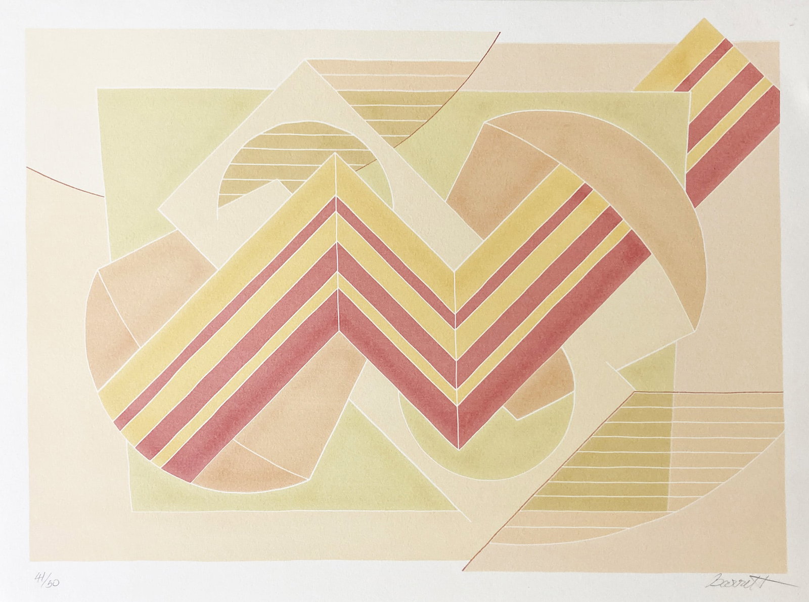 Thomas Barrett - Untitled: Artist: Thomas Barrett Title: Untitled Dimensions: 30 x 22 in. Edition: From the Rare Limited Edition of 50 Medium: Lithograph in Colors Condition: Excellent