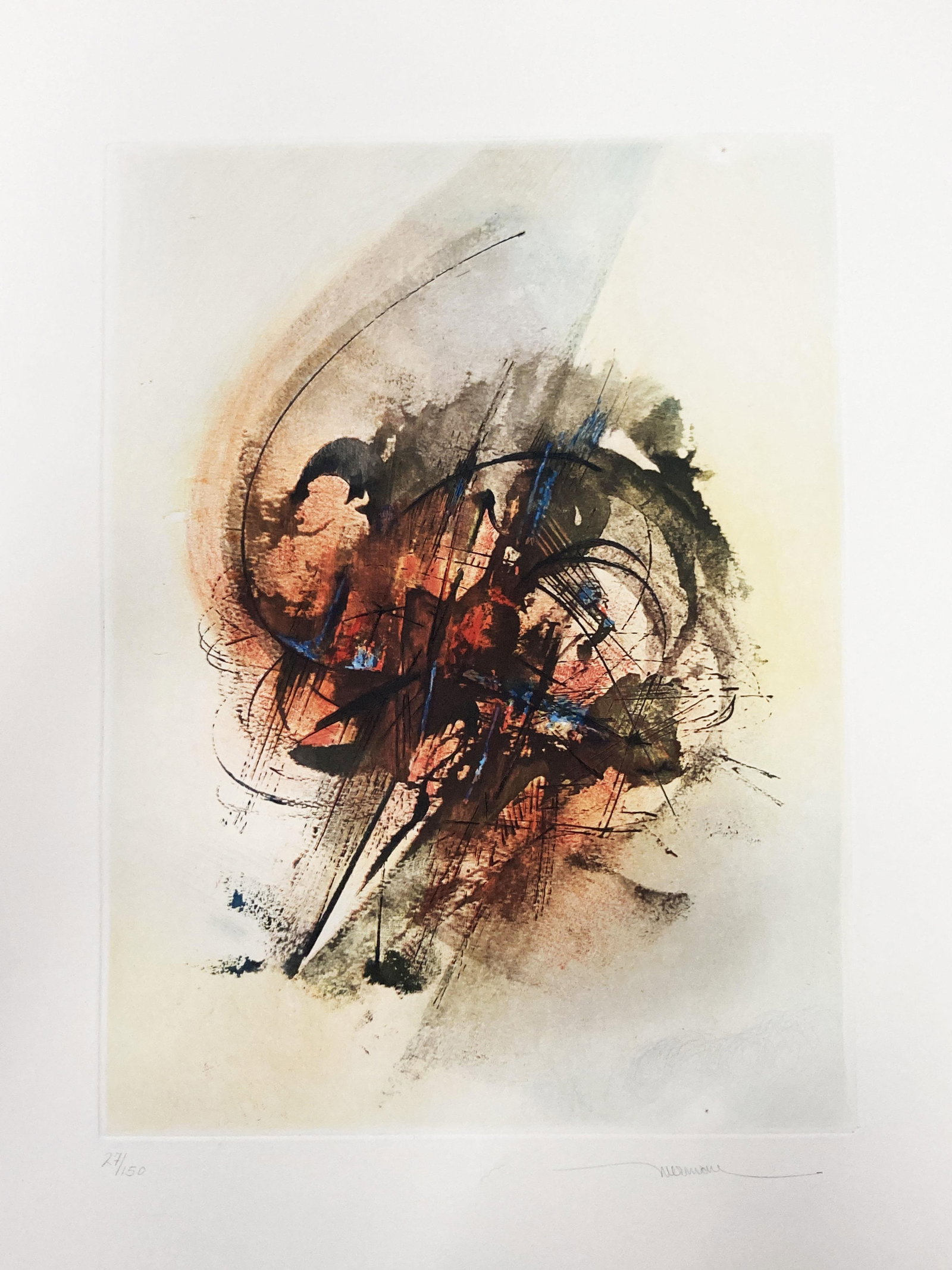 Leonardo Nierman - Abstractions IV: Artist: Leonardo Nierman Title: Abstractions IV Dimensions: 15in. by 12in. Edition: From the Rare Limited Edition of 150 Publisher: Lublin Graphics Suite: Abstr