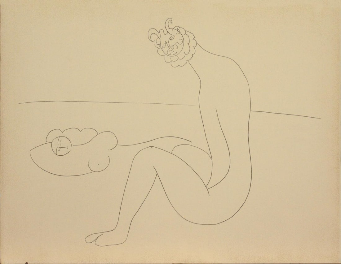 Pablo Picasso - Untitled from "Mes dessins d'Antibes": Artist: Pablo Picasso Title: Untitled from "Mes dessins d'Antibes" Year: 1946 Dimensions: 20in. x 26in. Edition: Numbered From the Rare Limited Deluxe French Edition of 200
