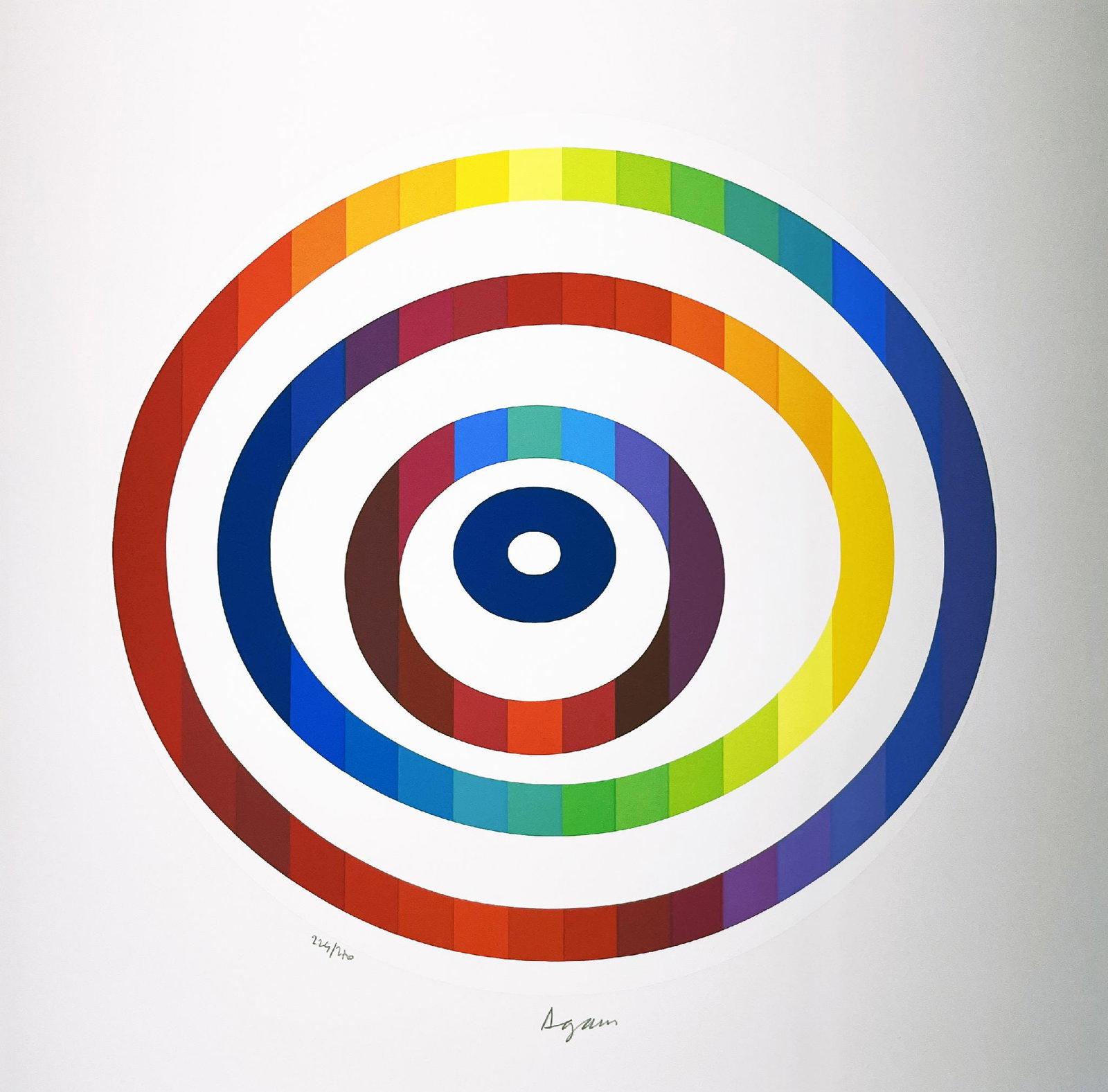 Yaacov Agam - Message of Peace III: Artist: Yaacov Agam Title: Message of Peace III Year: 1980 Dimensions: 15 x 15 in. Edition: From the limited edition of 270 Publisher: Todd brassner Fine Art, New York, New York Suite: Message of