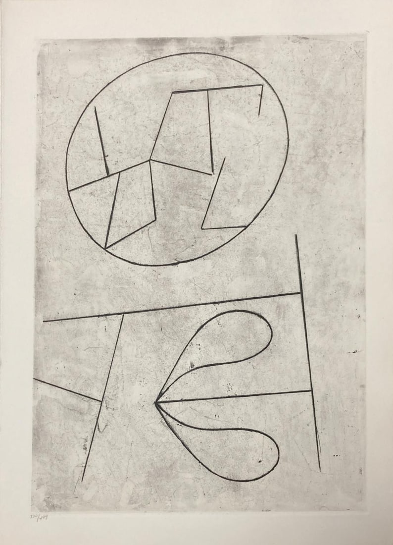 Jean Arp - Untitled V: Artist: Jean Arp Title: Untitled V Year: 1960 Dimensions: 15in. by 11in. Edition: From the rare limited edition of 499 Publisher: La Rose Des Vents Medium: Original Etching on Rives Paper Condition: