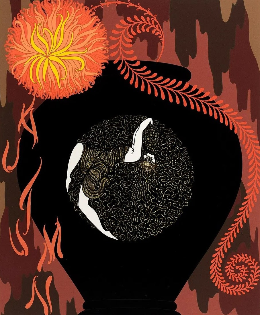 Erte - Autumn Song: Artist: Erte Title: Autumn Song Year: 1977 Dimensions: 24 1/2 x 21 5/8 in. Edition: An Artist's Proof, aside from the limited edition of 300 Publisher: Circle Fine Art Corporation, Chicago Suite: The