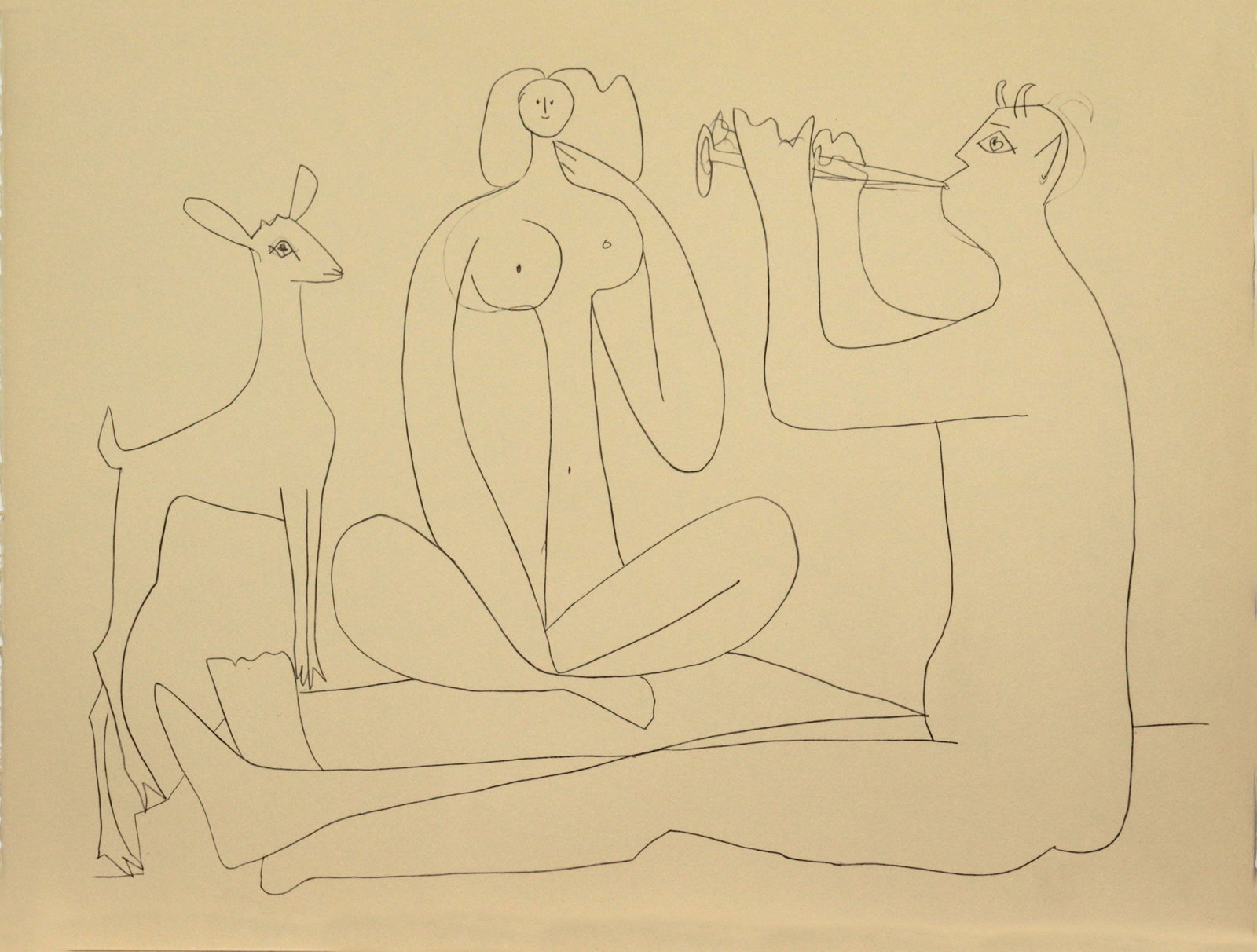 Pablo Picasso - Untitled from ""Mes dessins d'Antibes"": Artist: Pablo Picasso Title: Untitled from ""Mes dessins d'Antibes"" Year: 1946 Dimensions: 20 x 26 in. Edition: Numbered From the Rare Limited Deluxe French Edition of 200