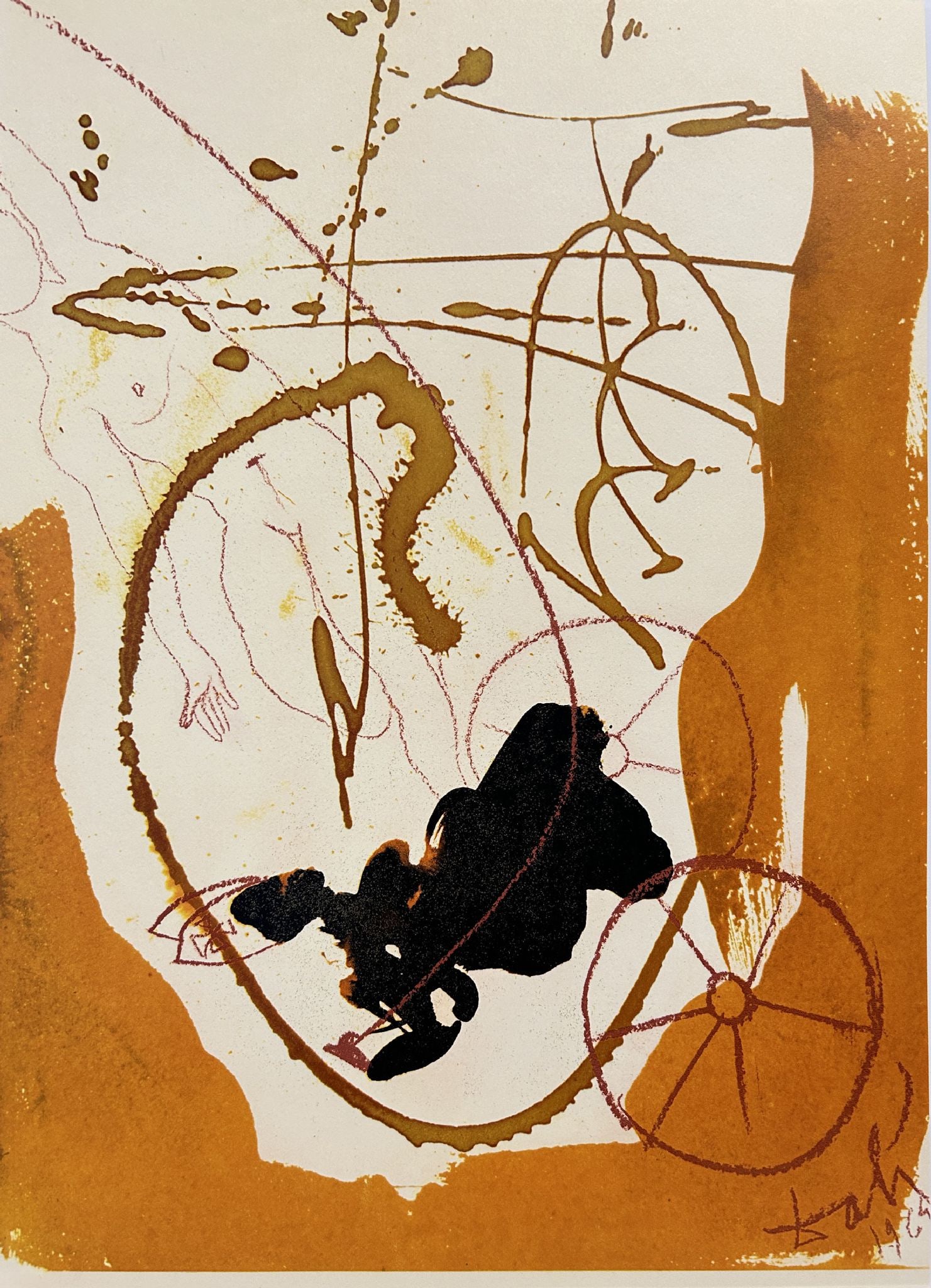 Salvador Dali - Elijah By Means Of Whirlwind On A Chariot Of Fire (from Biblia Sacra): Artist: Salvador Dali Title: Elijah By Means Of Whirlwind On A Chariot Of Fire (from Biblia Sacra) Year: 1969 Dimensions: 19 x 13 3/4 in. Edition: from the limited edition of 1499 Publisher: Rizzoli