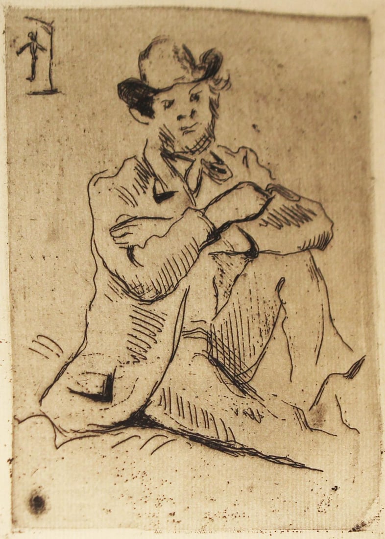 Paul Cezanne - Portrait du Peintre. A. Guillaumin au: Artist: Paul Cezanne Title: Portrait du Peintre. A. Guillaumin au Pendu Year: 1906 Dimensions: in. by in. Edition: From the limited edition of 1000 Publisher: Bruno Cassire