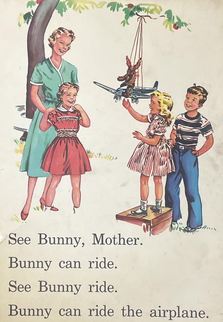 Eleanor Campbell & Keith Ward - See Bunny Mother: Artist: Eleanor Campbell & Keith Ward Title: See Bunny Mother Year: c. 1950s Dimensions: 22in. by 16in. Edition: From the rare limited edition Publisher: Scott Foresman Suite: Our Big Book Medium: