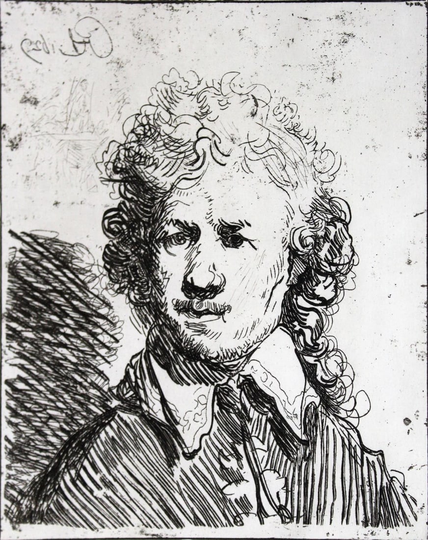 Rembrandt van Rijn (After) - Self Portrait: Artist: Rembrandt van Rijn Title: Self Portrait Year: 1880 Dimensions: 12.25in. by 10in. Edition: From the rare limited edition Medium: Original heliogravure created from the original engraving done