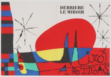 Joan Miro - Cover From Derriere Le Miroir: Artist: Joan Miro Title: Cover From Derriere Le Miroir Year: 1956 Dimensions: 15 x 22 in. Edition: From the Rare Limited Edition Publisher: Mourlot Paris Suite: Derriere Le Miroir No. 87-89 Medium: