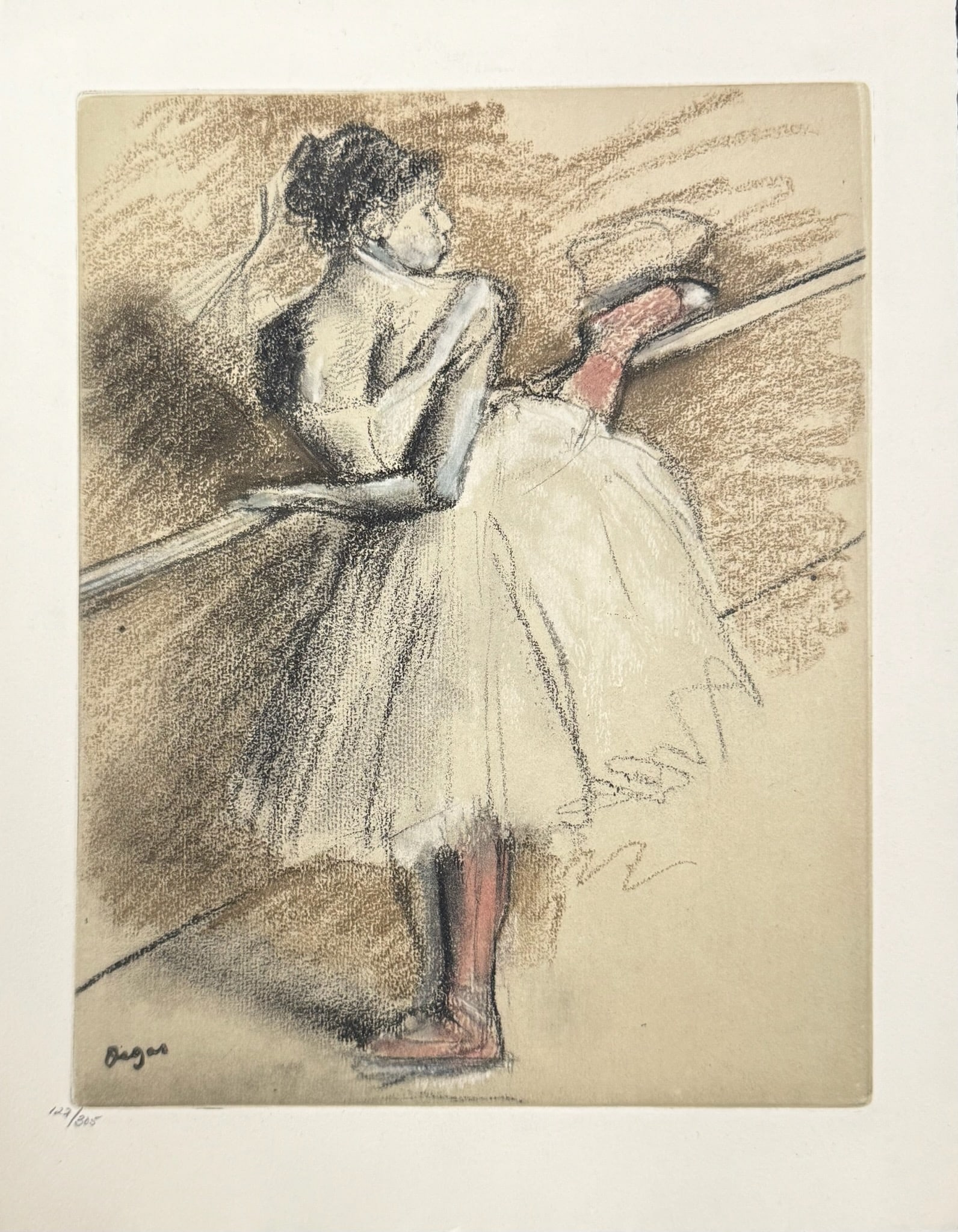 Edgar Degas - Untitled, from "Danse Dessin": Artist: Edgar Degas Title: Untitled, from "Danse Dessin" Year: 1936 Dimensions: 14 x 10 in. Edition: 211 from the limited edition of 305 Publisher: Ambrose Vollard, Editeur, Paris Suite: Danse Dessin