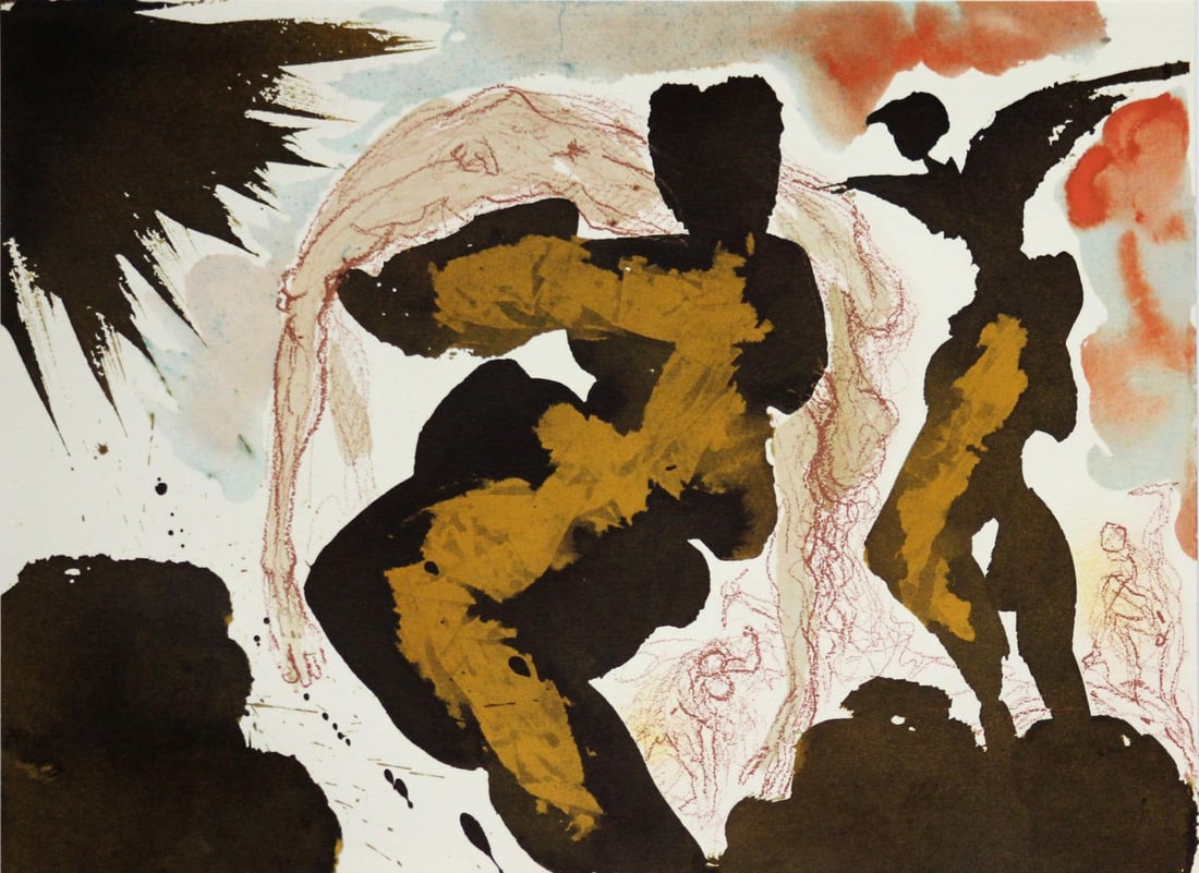 Salvador Dali - I Give Up My Body and Life for the Laws: Artist: Salvador Dali Title: I Give Up My Body and Life for the Laws of our Fathers Year: 1967 Dimensions: 19in. by 13.75in. Edition: From the rare limited edition Suite: Biblia Sacra Medium: