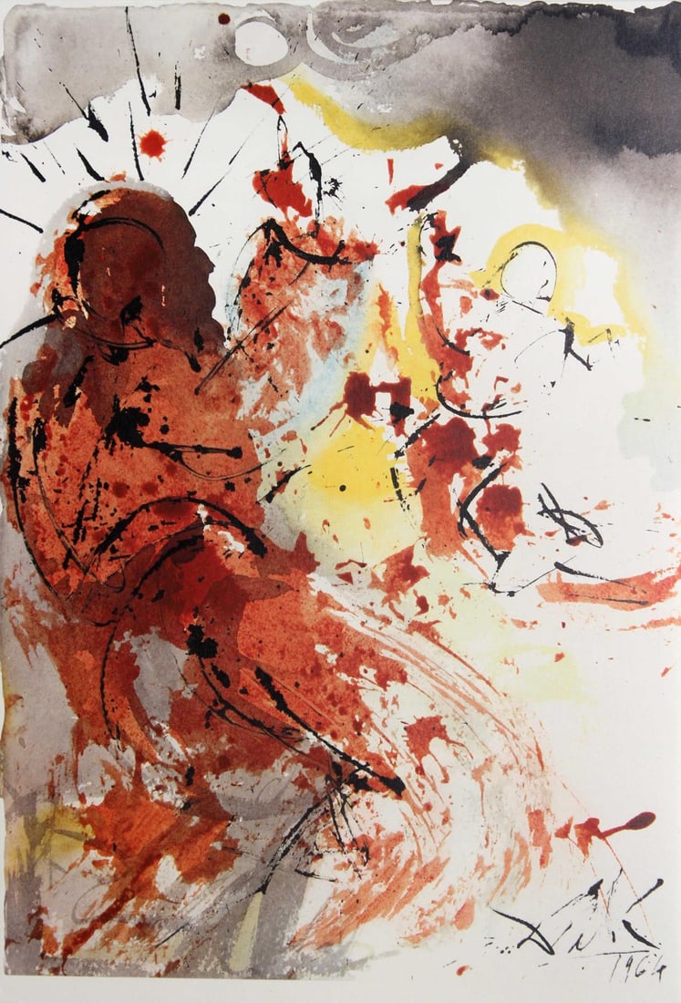 Salvador Dali - Sanctus Hieronymus: Artist: Salvador Dali Title: Sanctus Hieronymus Year: 1969 Dimensions: 13.75in. by 19in. Edition: From the rare limited edition Publisher: Rizzoli Editions Milan S