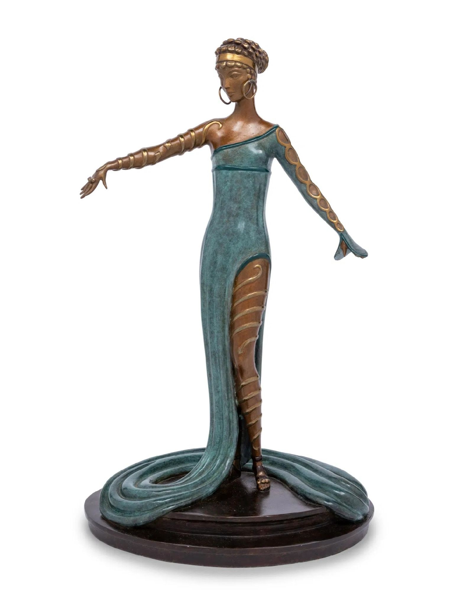 Erte - La Merveilleuse: Artist: Erte Title: La Merveilleuse Year: 1982 Dimensions: 15 1/2 x 9 1/2 x 7 1/2 in. Edition: from the limited edition of 250 Medium: Bronze sculpture