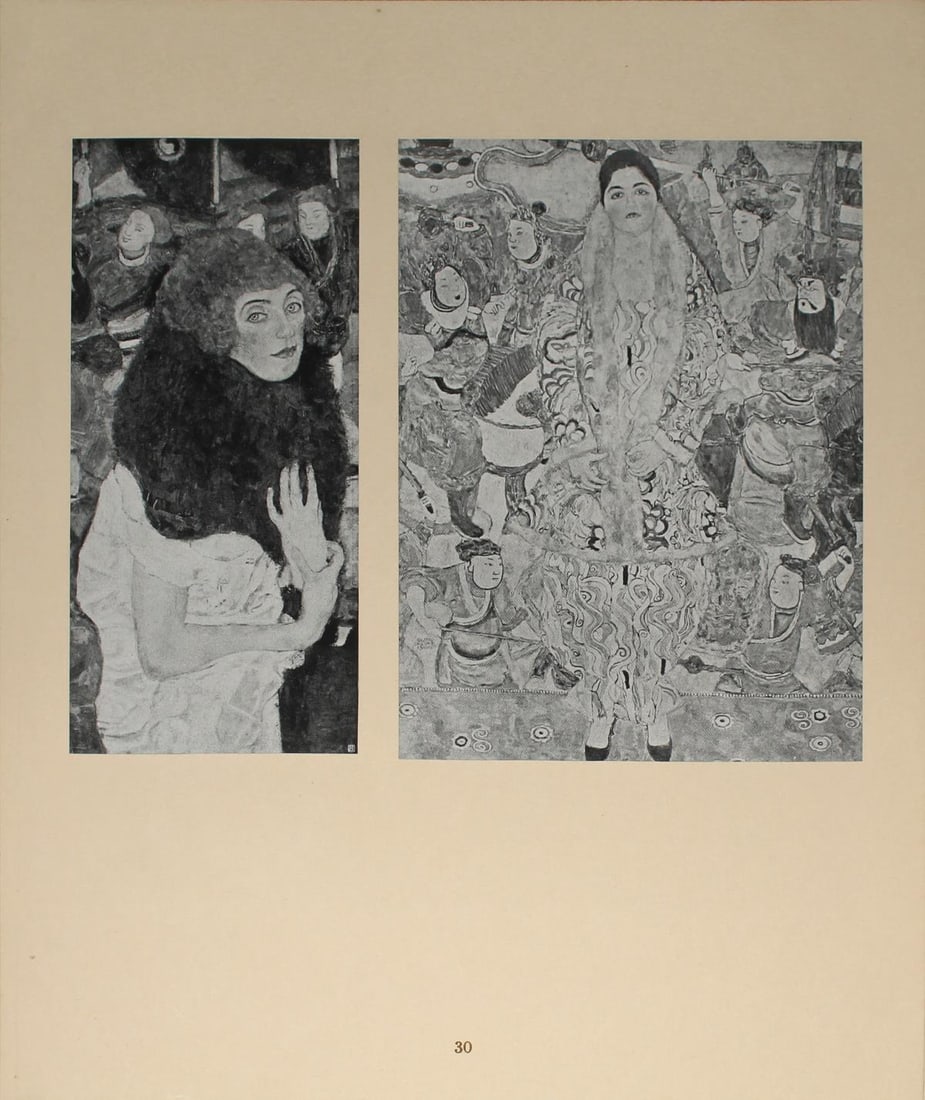 Gustav Klimt (After) - Der Pelzkragen/Damen-Bildnis: Artist: Gustav Klimt (After) Title: Der Pelzkragen/Damen-Bildnis Year: 1920 Dimensions: 11.5in. by 9.5in. Edition: From the rare limited edition of 500 Publisher: