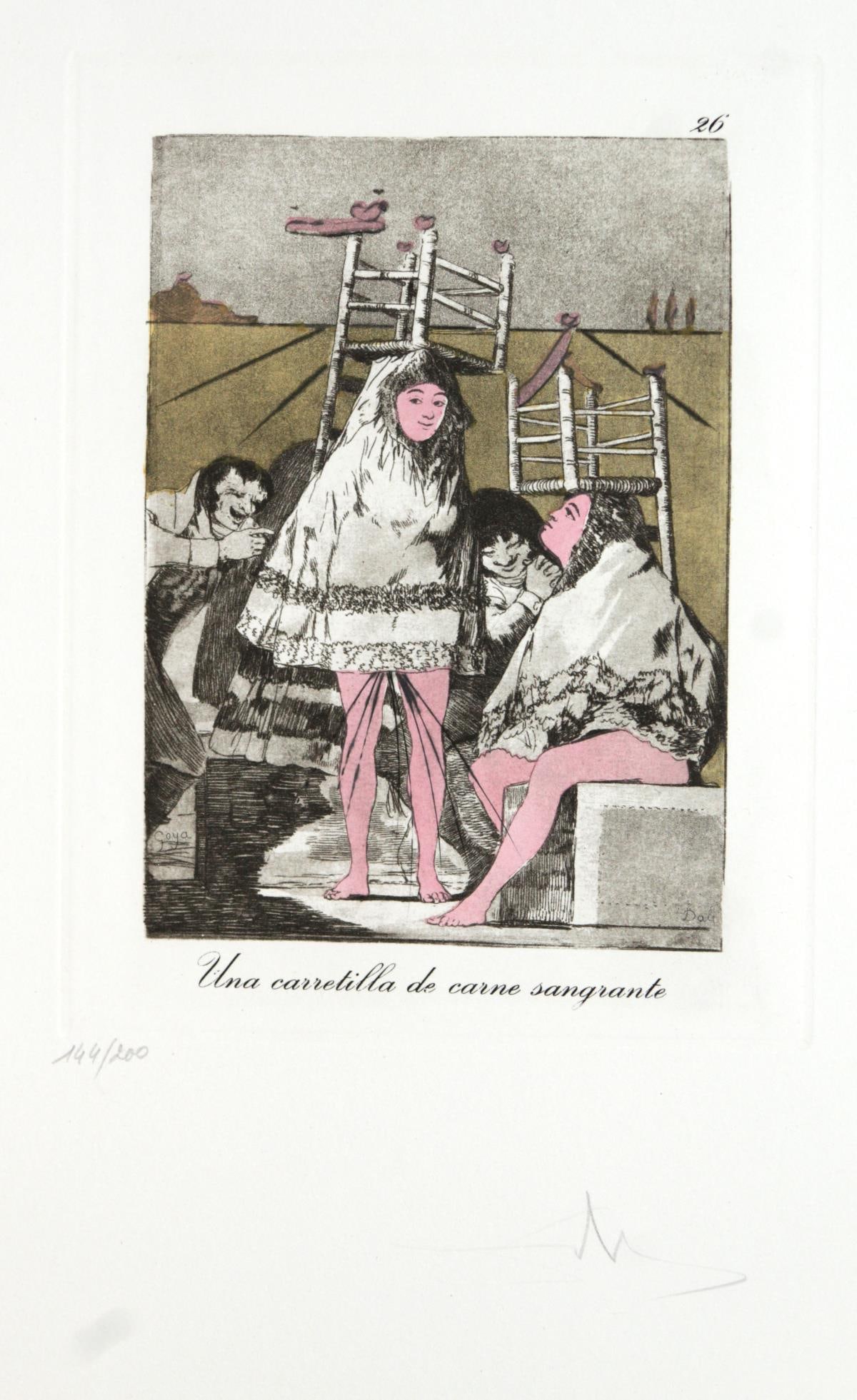 Salvador Dali - Una Carretilla de Carne Sangrante, #26: Artist: Salvador Dali Title: Una Carretilla de Carne Sangrante, #26 Year: 1977 Dimensions: 17.75in. by 12.25in. Edition: From the limited edition of 200 Publisher: Fernand