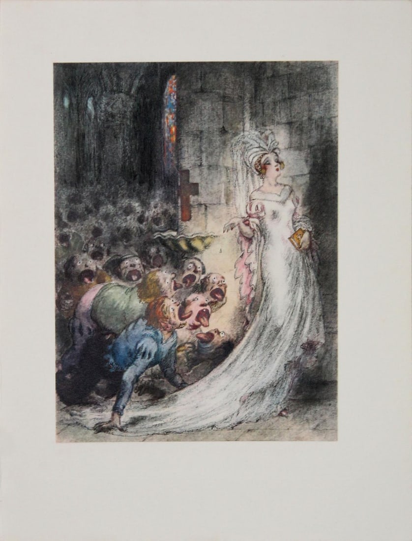 Louis Icart - Untitled: Artist: Louis Icart Title: Untitled Year: 1936 Dimensions: 9.5in. by 7.3in. Edition: From rare limited edition Publisher: Le Vasseur et Cie Paris Suite: Gargantua et Pantagruel Medium: Photogravure