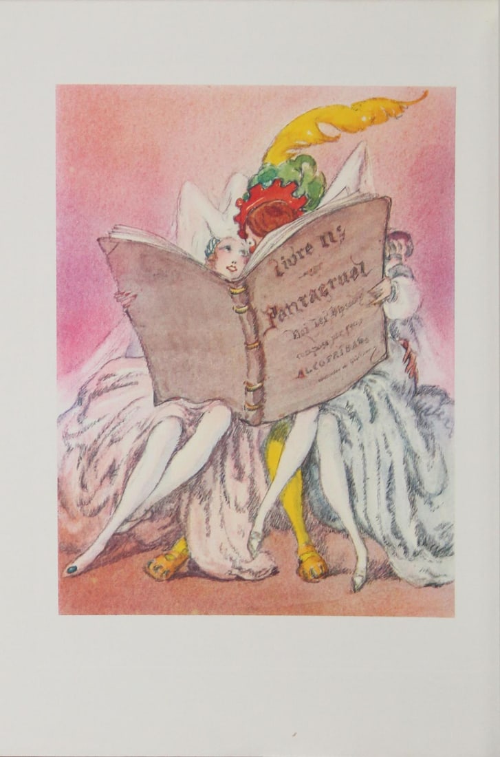 Louis Icart - Untitled: Artist: Louis Icart Title: Untitled Year: 1936 Dimensions: 9.5in. by 7.3in. Edition: From rare limited edition Publisher: Le Vasseur et Cie Paris Suite: Gargantua et Pantagruel Medium: Photogravure