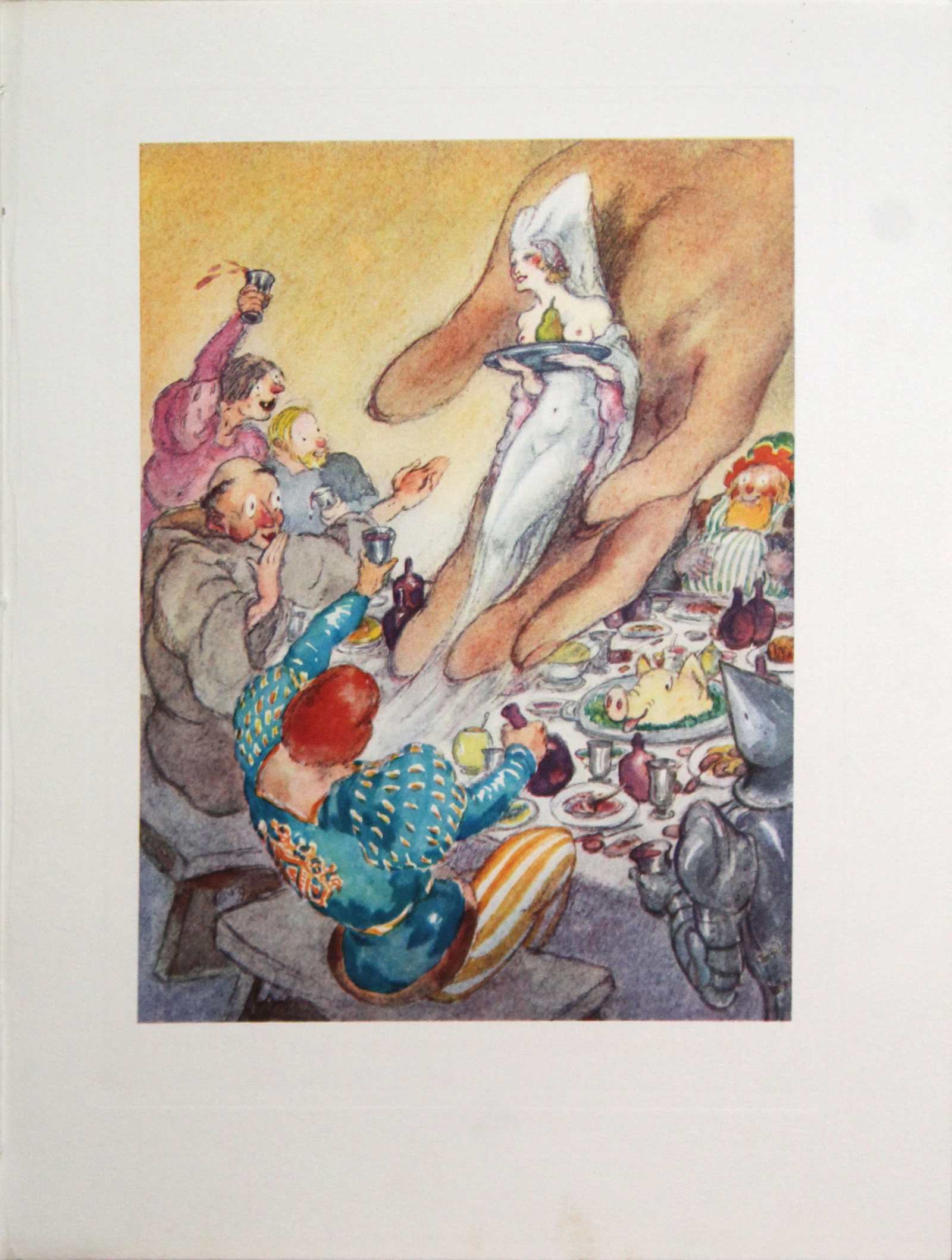 Louis Icart - Untitled: Artist: Louis Icart Title: Untitled Year: 1936 Dimensions: 9.5in. by 7.3in. Edition: From rare limited edition Publisher: Le Vasseur et Cie Paris Suite: Gargantua et Pantagruel Medium: Photogravure