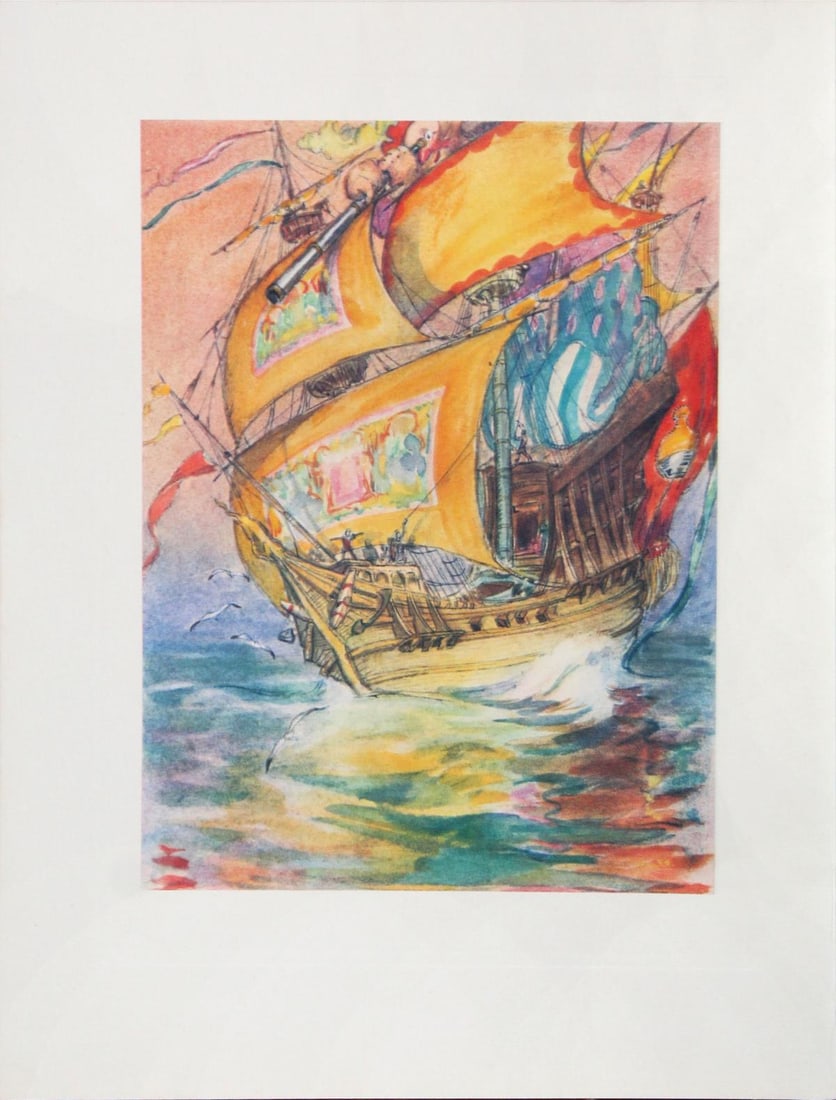 Louis Icart - Untitled: Artist: Louis Icart Title: Untitled Year: 1936 Dimensions: 9.5in. by 7.3in. Edition: From rare limited edition Publisher: Le Vasseur et Cie Paris Suite: Gargantua et Pantagruel Medium: Photogravure