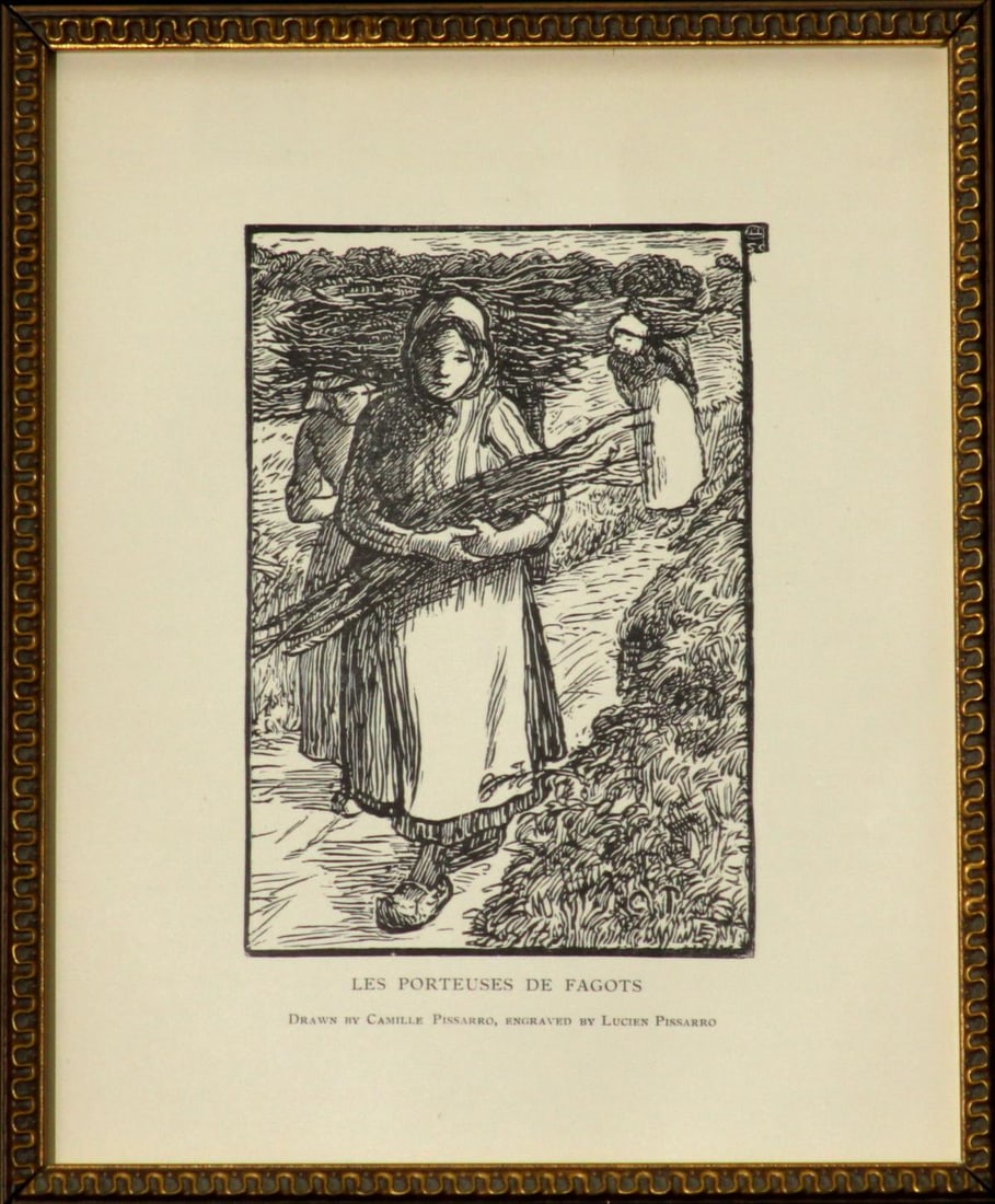 Camille Pissarro - Les Porteuses de Fagots: Artist: John Wesly Title: Maiden Year: 1965 Dimensions: 24in. by 19 1/2in. Edition: From the rare limited edition of 200 Publisher: Original Editions Suite: