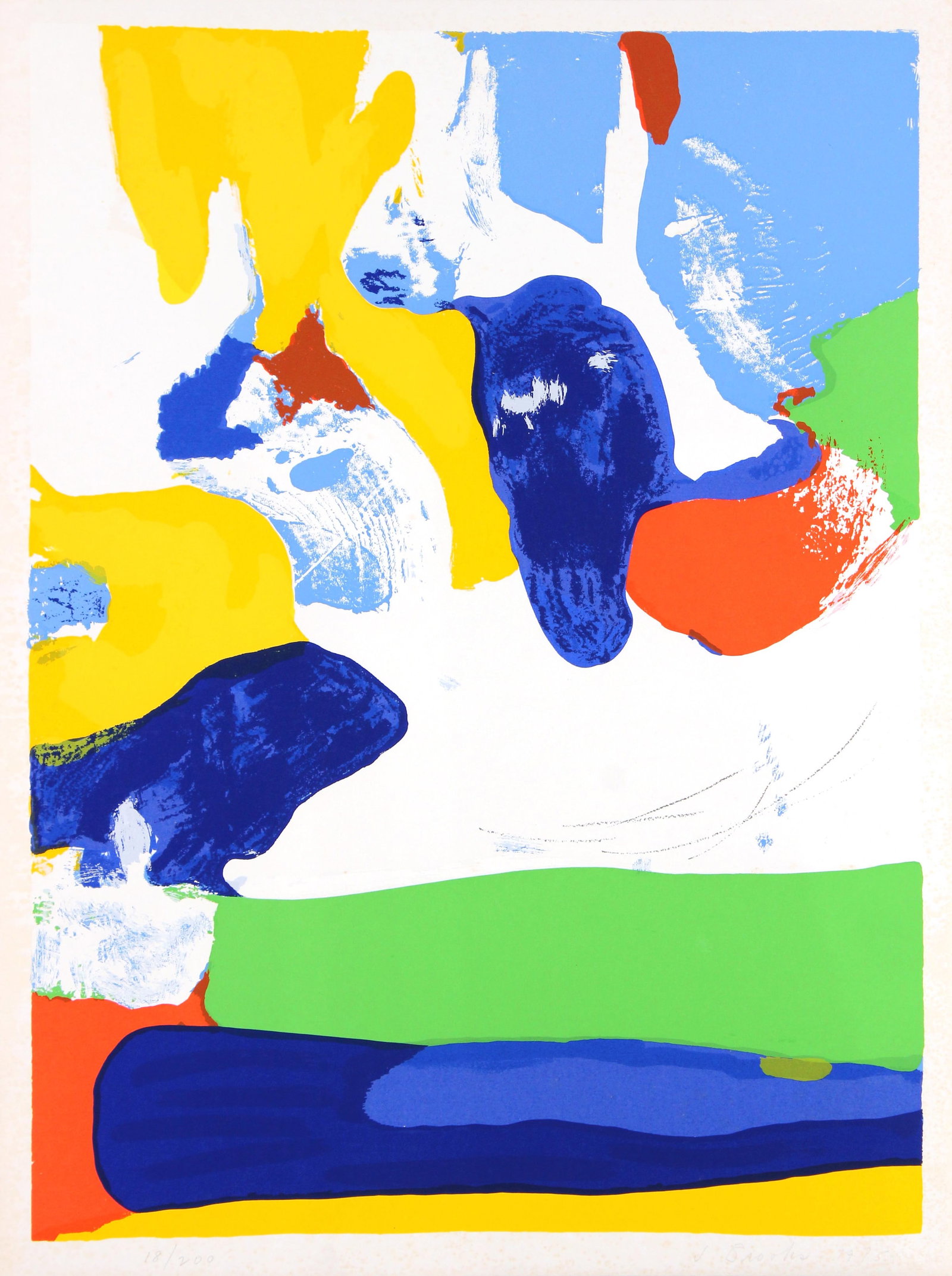 James Brooks - Concord: Artist: James Brooks Title: Concord Year: 1975 Dimensions: 30 x 22 in. Edition: from the limited edition of 199 Publisher: APC Editions, New York Suite: America: The Third Century Medium: Original