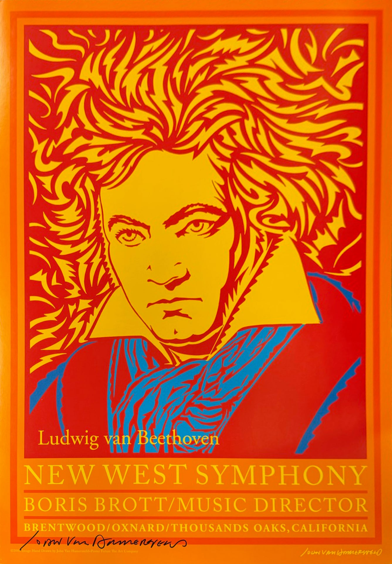 John Van Hamersveld - In Vorbereitung Ludwig Van Beethoven: Artist: John Van Hamersveld Title: In Vorbereitung Ludwig Van Beethoven Year: 2019 Dimensions: 27 1/2 x 18 3/4 in. Edition: From the edition of 100 Medium: Orig