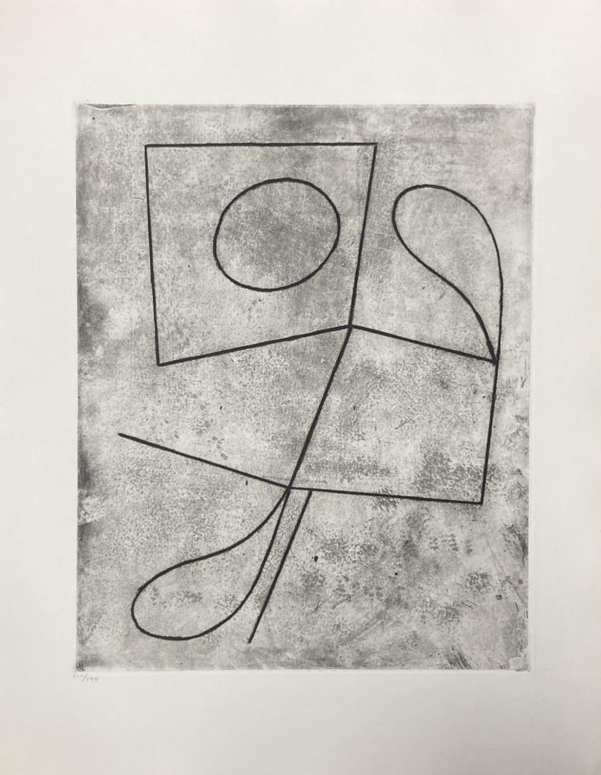 Jean Arp - Untitled I: Artist: Jean Arp Title: Untitled I Year: 1960 Dimensions: 15in. by 11in. Edition: From the rare limited edition of 499 Publisher: La Rose Des Vents Medium: Original Etching on Rives Paper Condition: