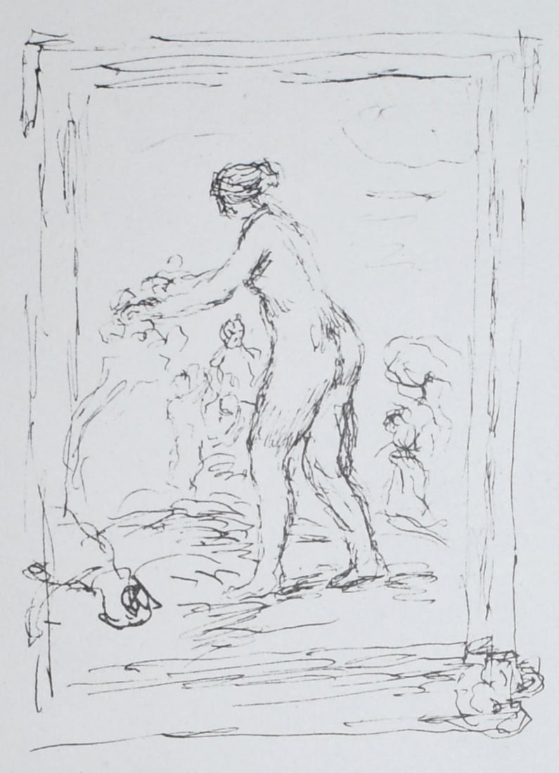 Pierre-Auguste Renoir - Femme au Cep de Vigne: Artist: Pierre-Auguste Renoir Title: Femme au Cep de Vigne Year: 1919 Dimensions: 10in. by 13in. Edition: From the Rare Limited Edition of 950 Suite: Douze Lithographies Medium: Original Lithograph