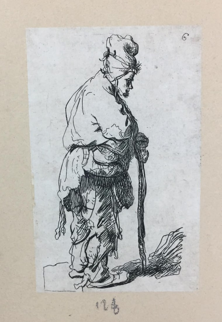 Rembrandt van Rijn - Old Man Dressed In Rags (1 of 1)