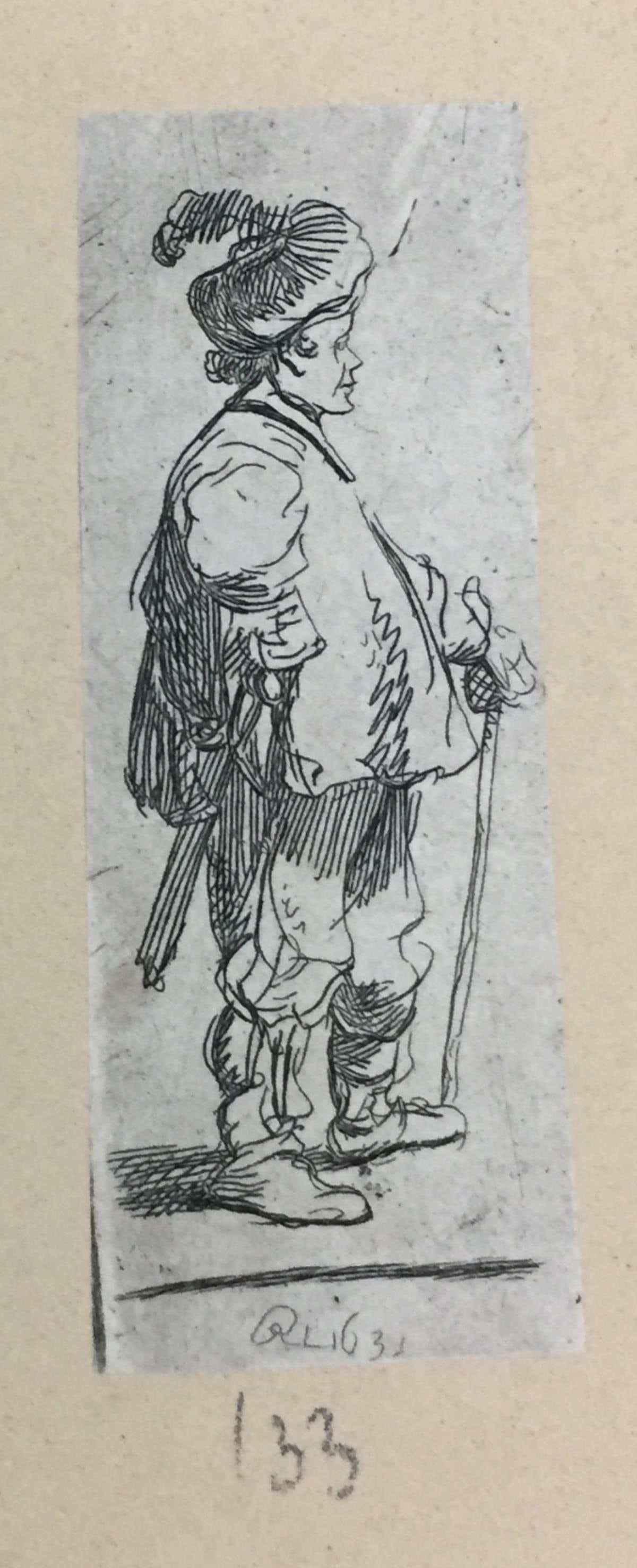 Rembrandt van Rijn - Polander Standing with His Stick (1 of 1)