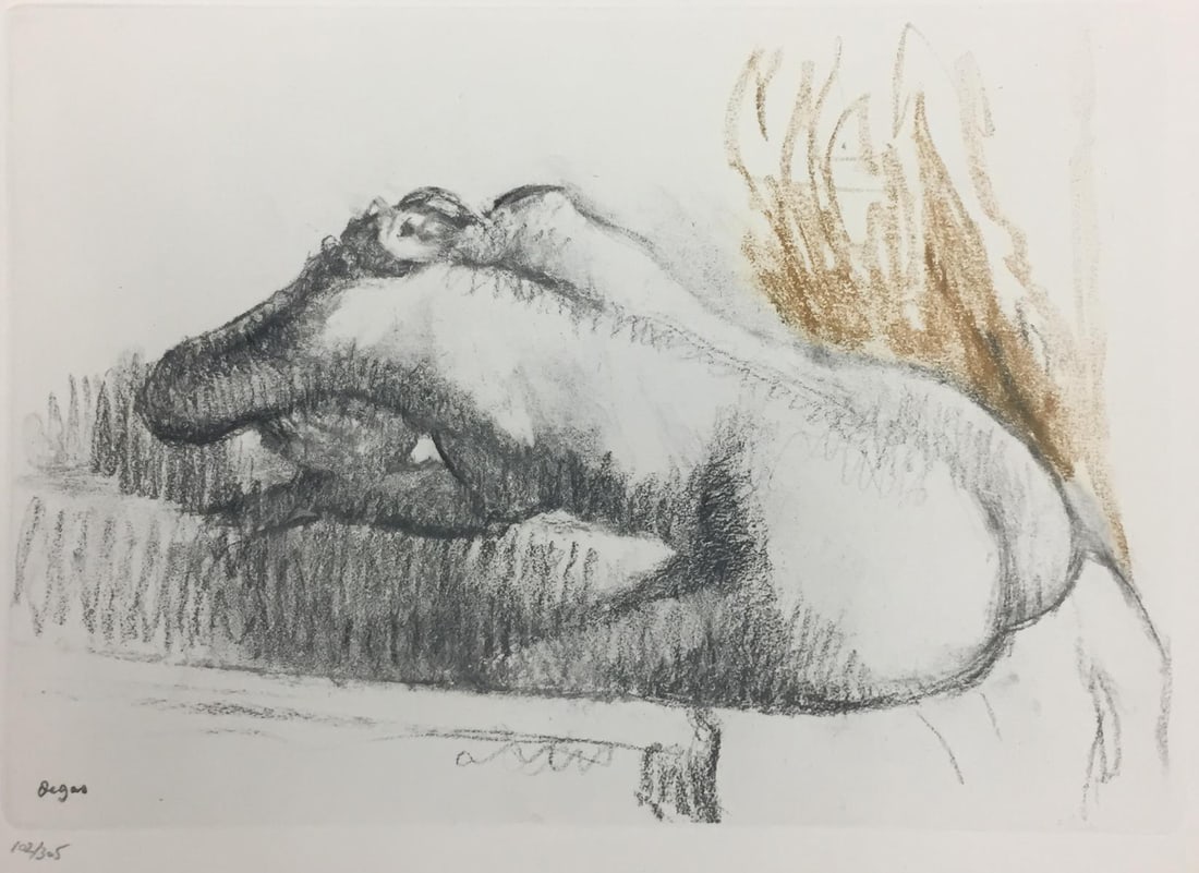 Edgar Degas - Ballerina From the Danse Dessin: Artist: Edgar Degas Title: Ballerina From the Danse Dessin Year: 1936 Dimensions: 9.7in. by 12.7in. Edition: From the rare limited edition of 305 Publisher: Ambroise Vollard Editeur; Paris 28 Rue de