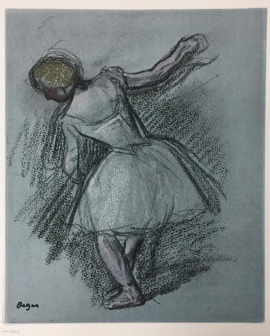 Edgar Degas - Ballerina From the Danse Dessin: Artist: Edgar Degas Title: Ballerina From the Danse Dessin Year: 1936 Dimensions: 9.7in. by 12.7in. Edition: From the rare limited edition of 305 Publisher: Ambroise Vollard Editeur; Paris 28 Rue de