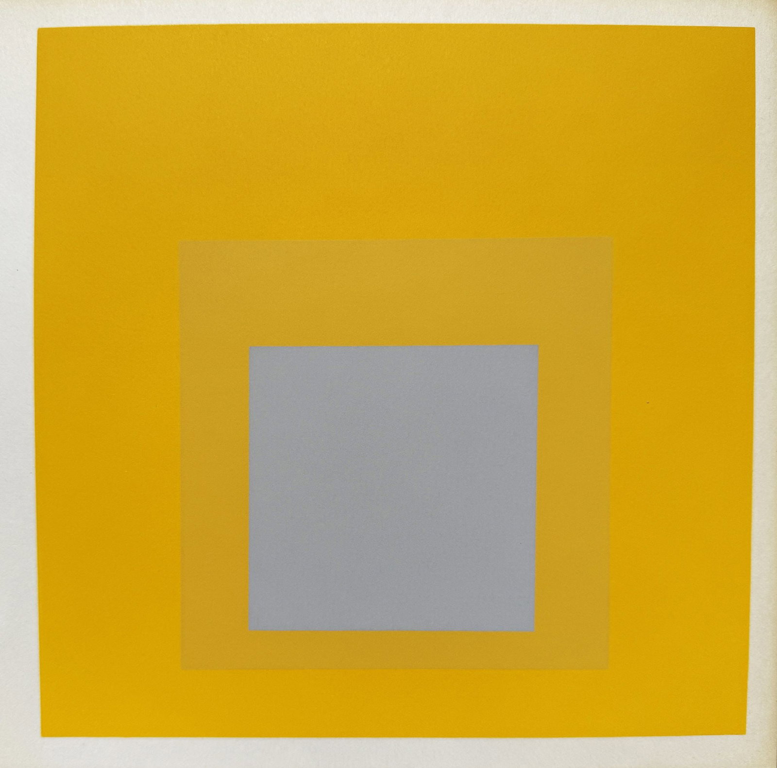 Josef Albers - Untitled from ""Josef Albers im Landesmuseum M?nster"": Artist: Josef Albers Title: Untitled from ""Josef Albers im Landesmuseum M?nster"" Year: 1977 Dimensions: 8 7/8 x 9 1/8 in. Edition: From the Rare Limited Edition Publisher: Landesmuseum M?nster