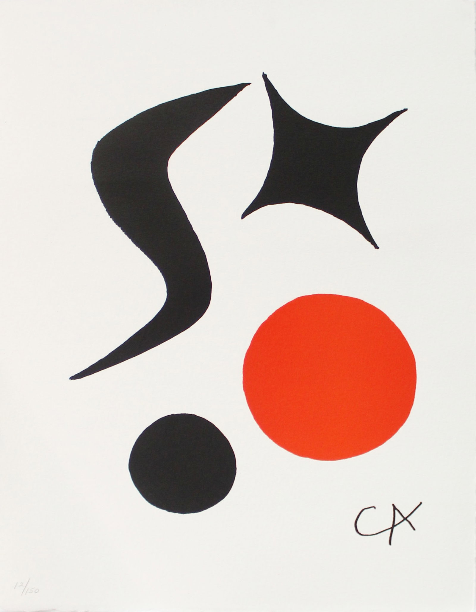 Alexander Calder - Untitled from A Meme la Pierre: Artist: Alexander Calder Title: Untitled from A Meme la Pierre Year: 1982 Dimensions: 12 1/2 x 9 1/2 in. Edition: From the Rare Limited Edition of 150 Publisher: Mourlot, Paris Suite: A Meme la
