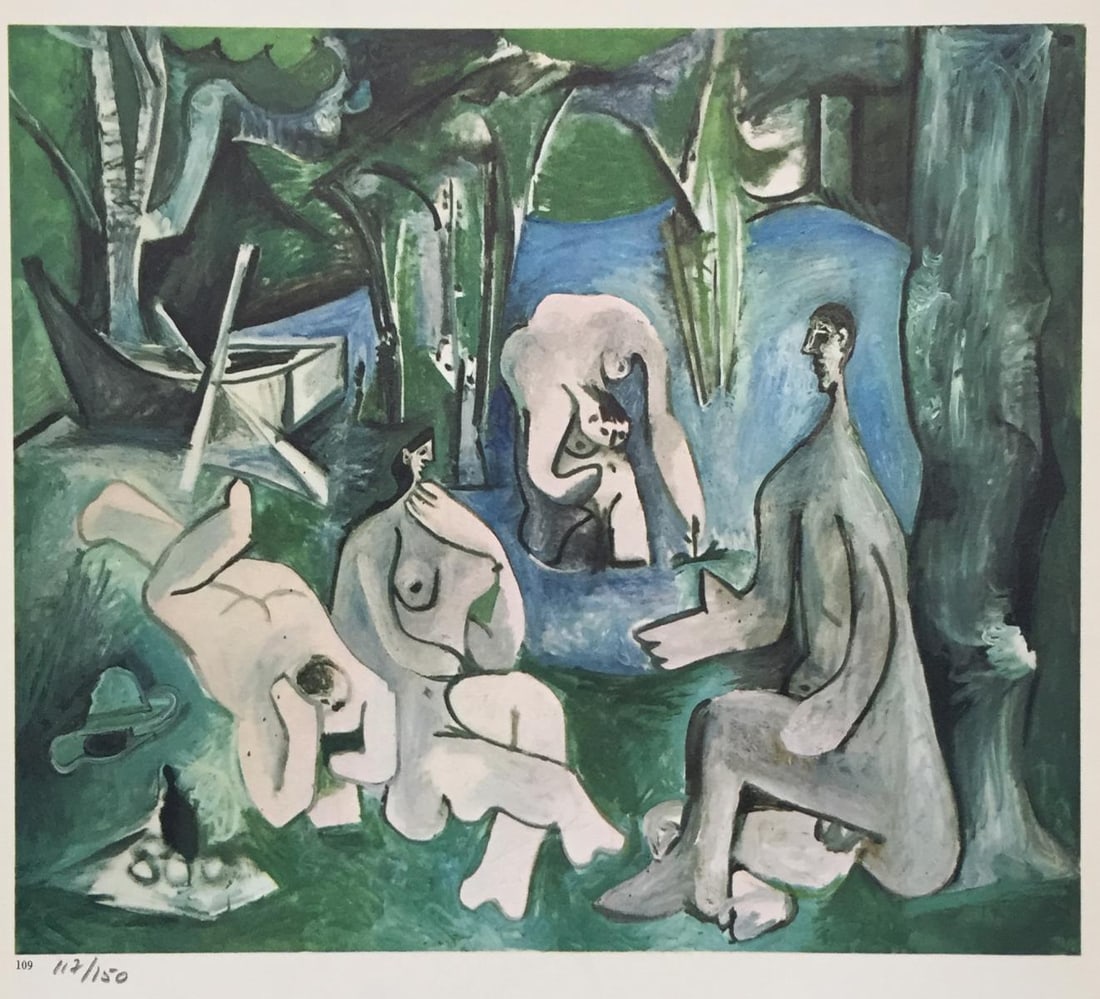 Pablo Picasso - Untitled from "Les Dejeuners": Artist: Pablo Picasso Title: Untitled from "Les Dejeuners" Year: 1962 Dimensions: 14.5in. by 10.5in. Edition: From the Rare Limited Edition of 150 Publisher: Andre Sauret Paris Suite: Les Dejeuners