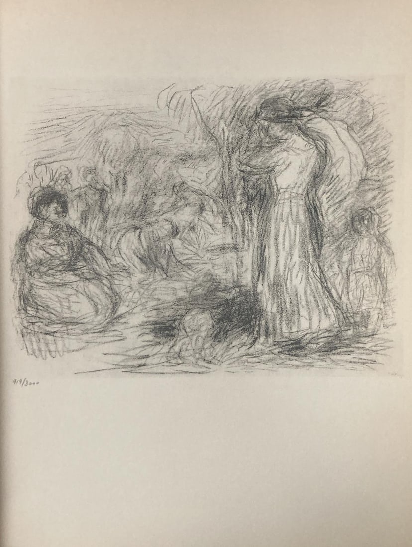 Pierre-Auguste Renoir (After) - Les Laveuses 2: Artist: Pierre-Auguste Renoir (After) Title: Les Laveuses 2 Dimensions: 13in. by 10in. Edition: From the rare limited edition of 3000 Publisher: Editions Du Livre Suite: Les Lithographies Medium: