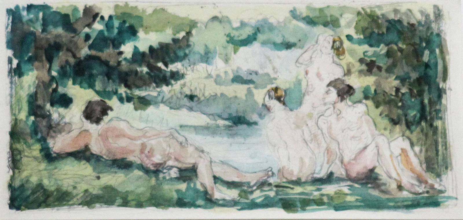 Paul Cezanne (After) - Baigneurs et Baigneuses: Artist: Paul Cezanne (After) Title: Baigneurs et Baigneuses Year: 1971 Dimensions: 16.25in. by 21in. Edition: I from the rare limited edition of XXX Publisher: Abraham Bornstein Editions Artistiques